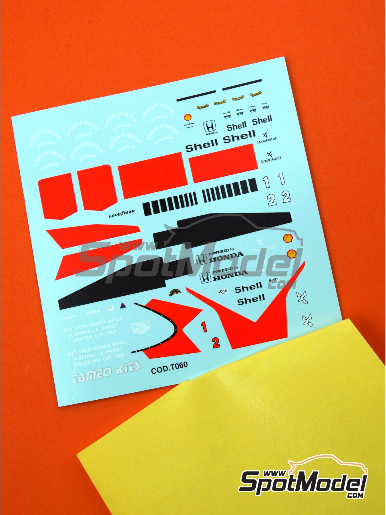 McLaren Honda MP4/5 Equipo McLaren Racing Limited patrocinado por Marlboro - Gran Premio de Fórmula 1 de Inglaterra 1989 | Decoración en escala 1/43 fabricado por Tameo Kits (ref. DK112) image