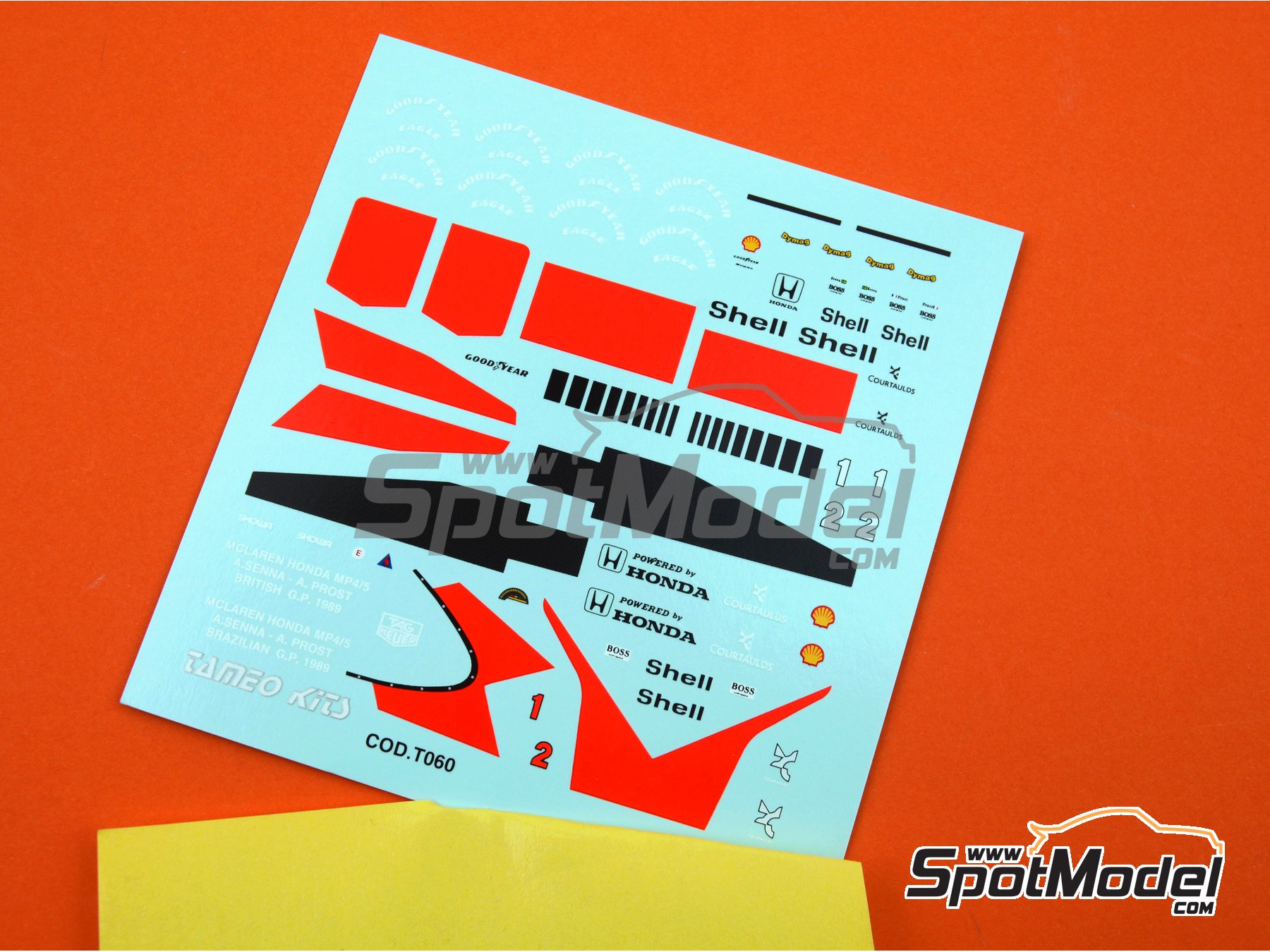 Image 1: McLaren Honda MP4/5 Equipo McLaren Racing Limited patrocinado por Marlboro - Gran Premio de Fórmula 1 de Inglaterra 1989 | Decoración en escala 1/43 fabricado por Tameo Kits (ref. DK112)