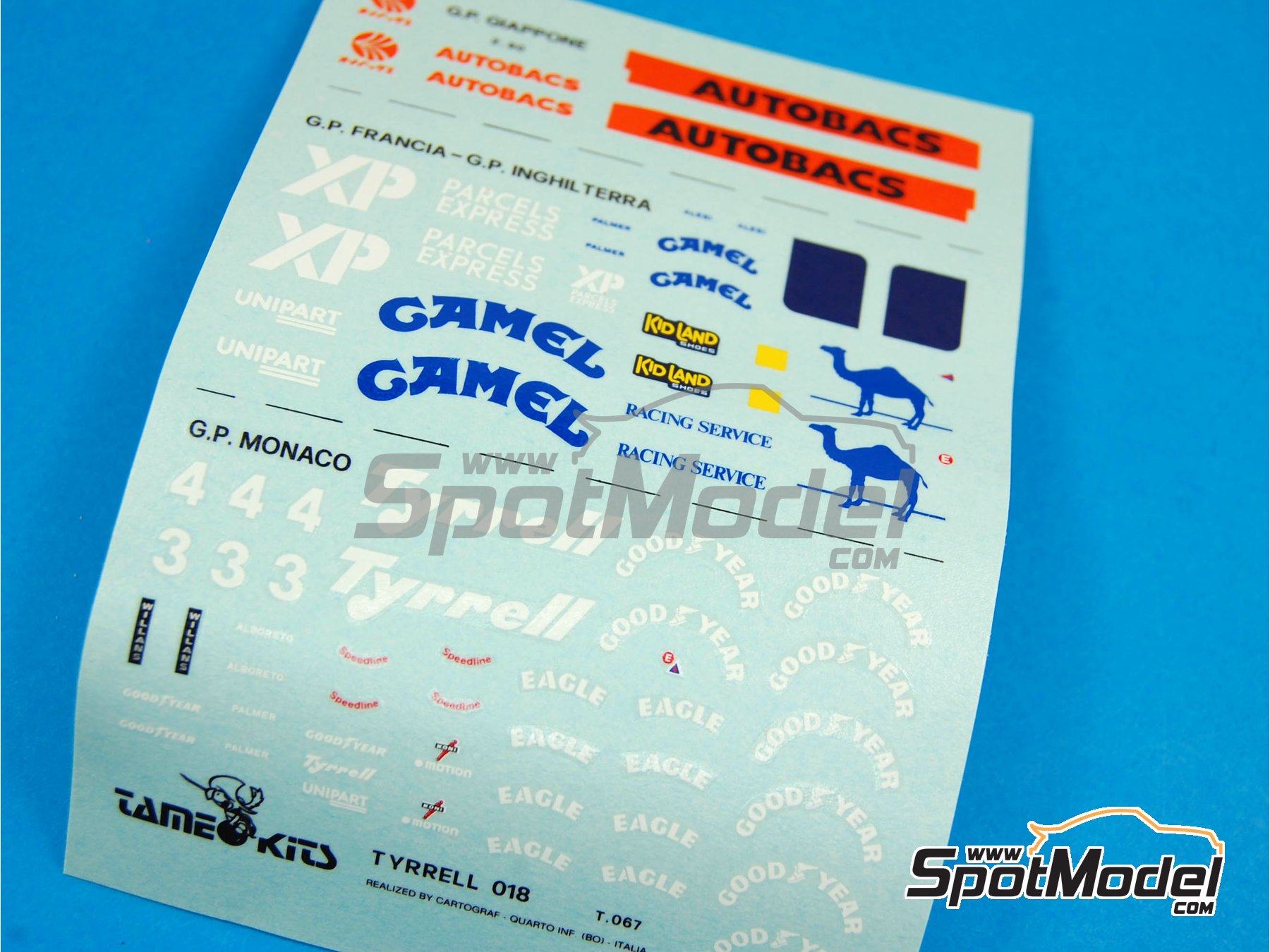 Image 1: Tyrrell Cosworth 018 Equipo Tyrrell Racing patrocinado por Camel - Gran Premio de F&oacute;rmula 1 de Jap&oacute;n 1989 | Decoraci&oacute;n en escala&nbsp;1/43 fabricado por Tameo Kits (ref.&nbsp;DK115)