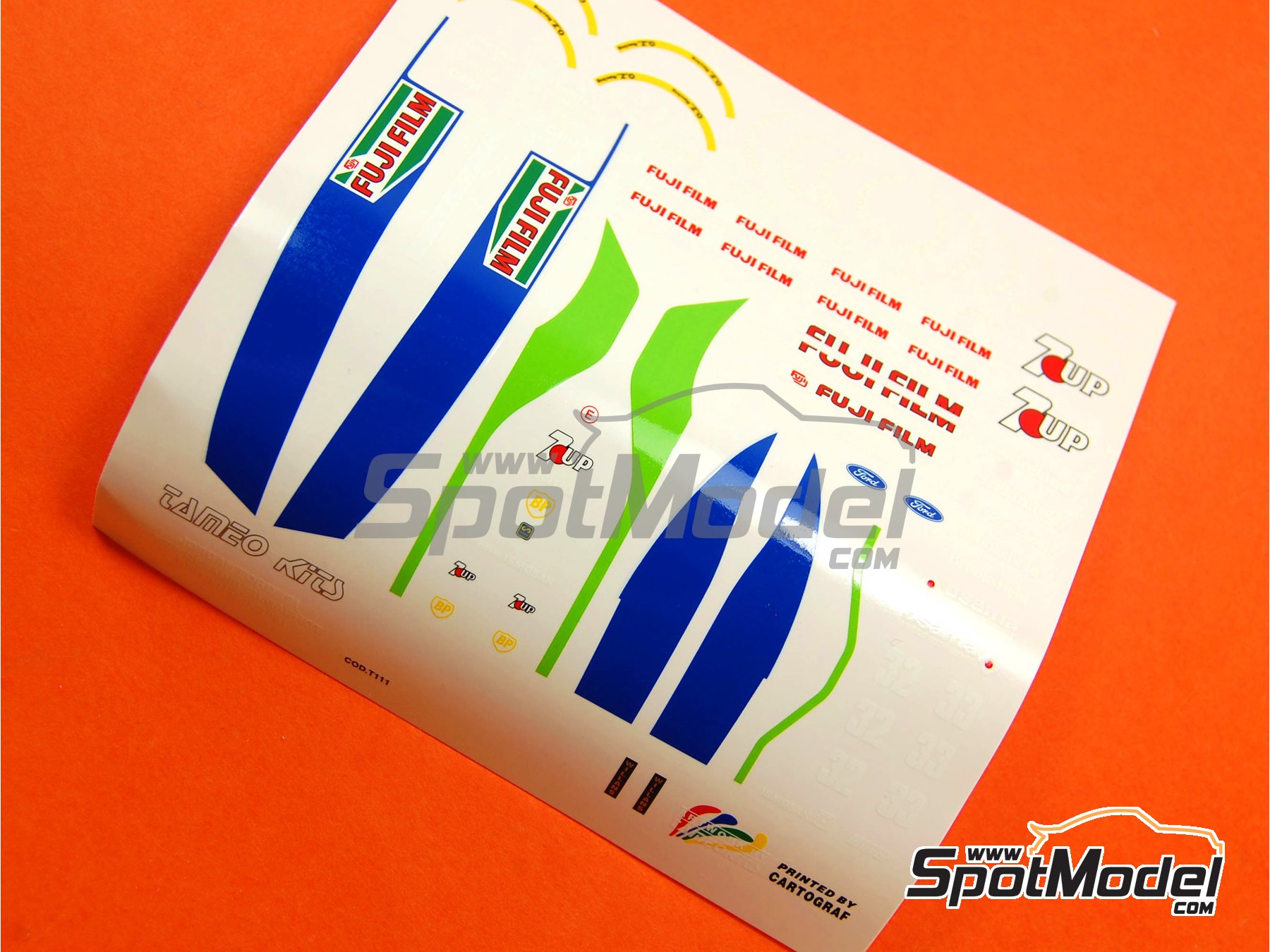 Image 1: Jordan Ford J191 Equipo Jordan Grand Prix patrocinado por Fujifilm 7UP Pepsi - Gran Premio de F&oacute;rmula 1 de Inglaterra 1991 | Decoraci&oacute;n en escala&nbsp;1/43 fabricado por Tameo Kits (ref.&nbsp;DK143)