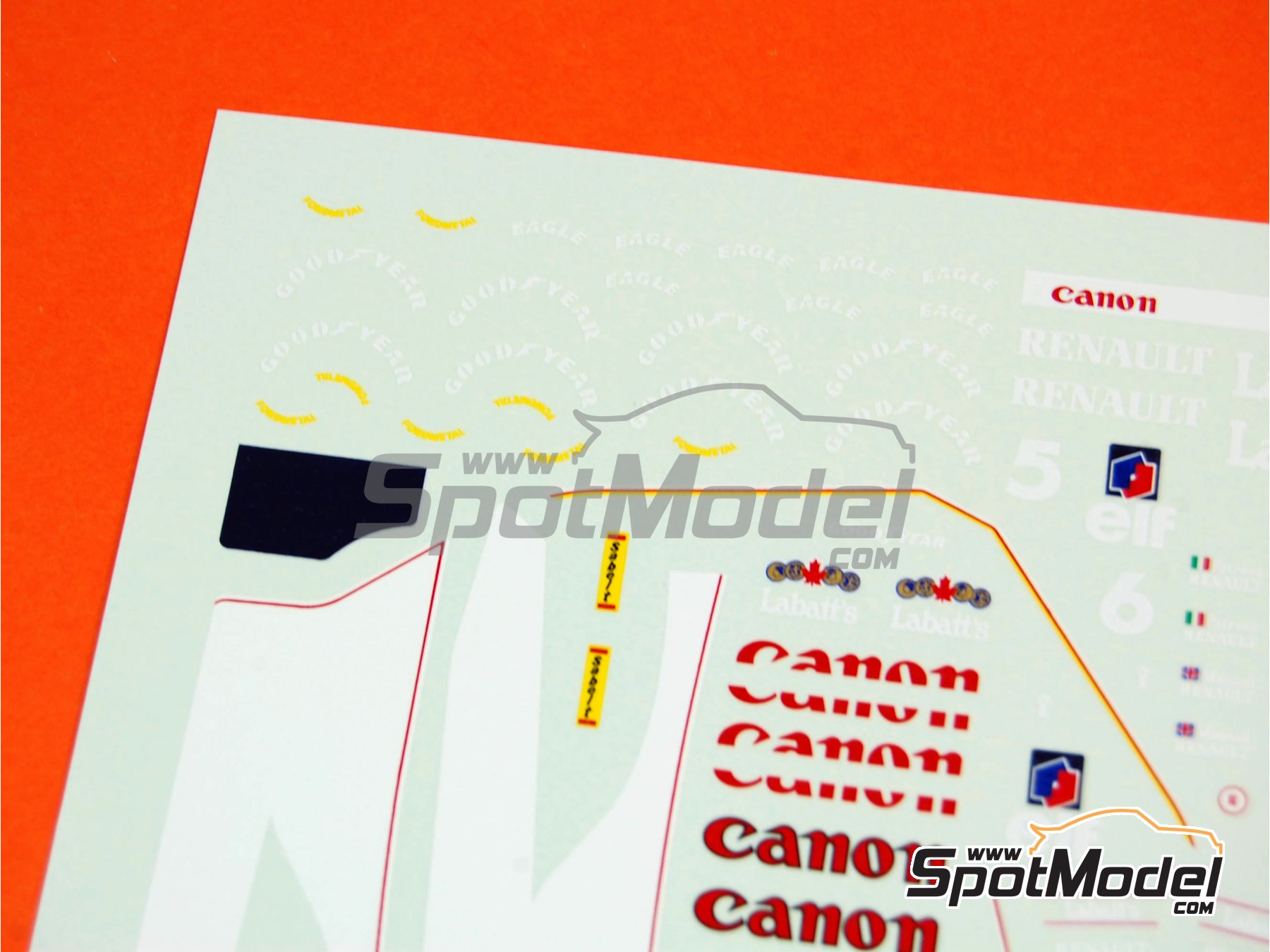Image 2: Williams Renault FW14 Williams Grand Prix Engineering Team sponsored by Canon Camel - Italian Formula 1 Grand Prix 1991 | Marking / livery in 1/43 scale manufactured by Tameo Kits (ref.&nbsp;DK148)