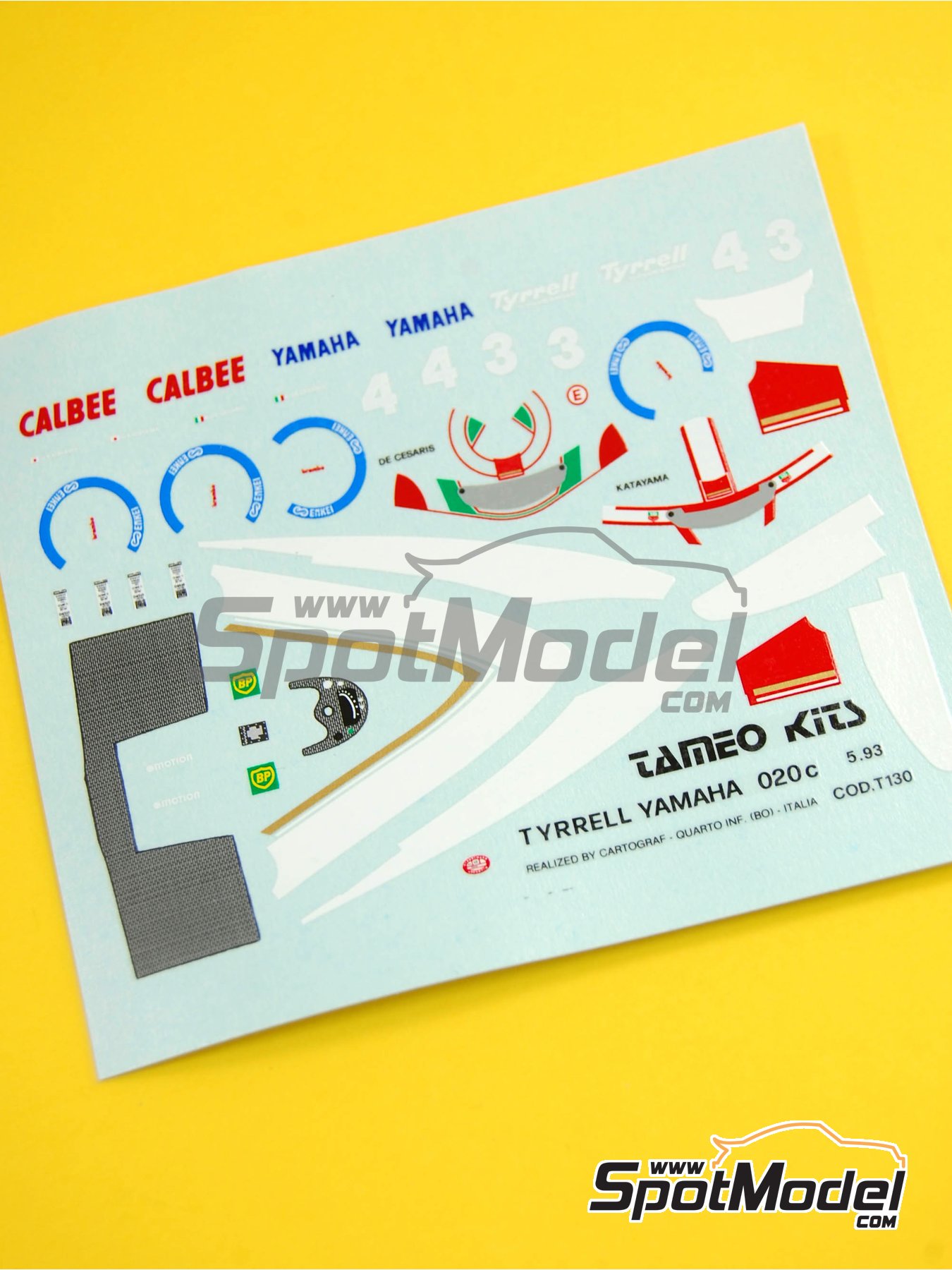 Tameo Kits Marking Livery 1 43 Scale Tyrrell Yamaha 0c Tyrrell Racing Team 3 4 Andrea De Cesaris It Ukyo Katayama Jp South African Formula 1 Grand Prix 1993 For Tameo Kits Reference Tmk163 Ref Dk163 Spotmodel