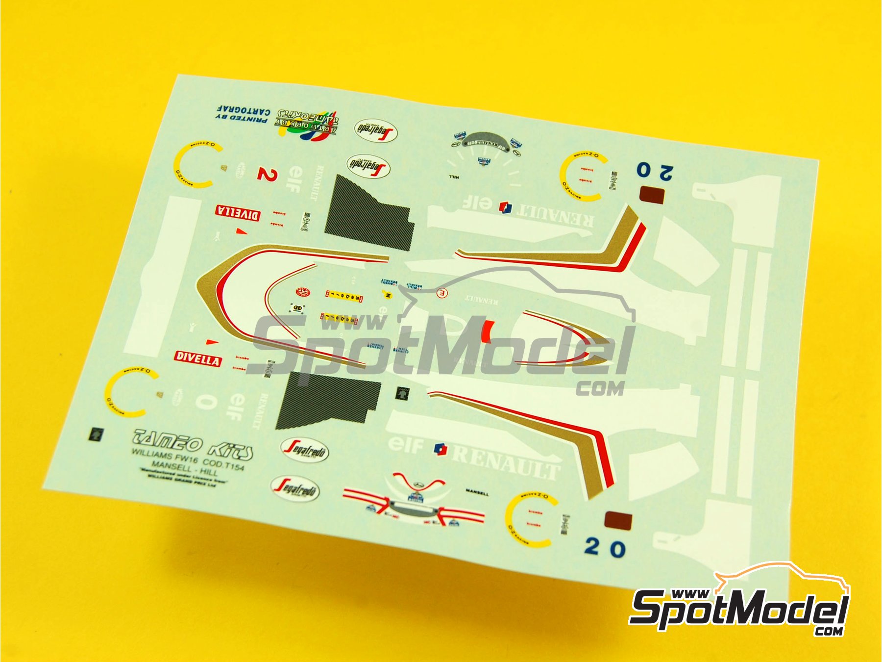 Image 1: Williams Renault FW16 Equipo Williams Grand Prix Engineering patrocinado por Rothmans - Gran Premio de F&oacute;rmula 1 de Australia 1994 | Decoraci&oacute;n en escala&nbsp;1/43 fabricado por Tameo Kits (ref.&nbsp;DK190)