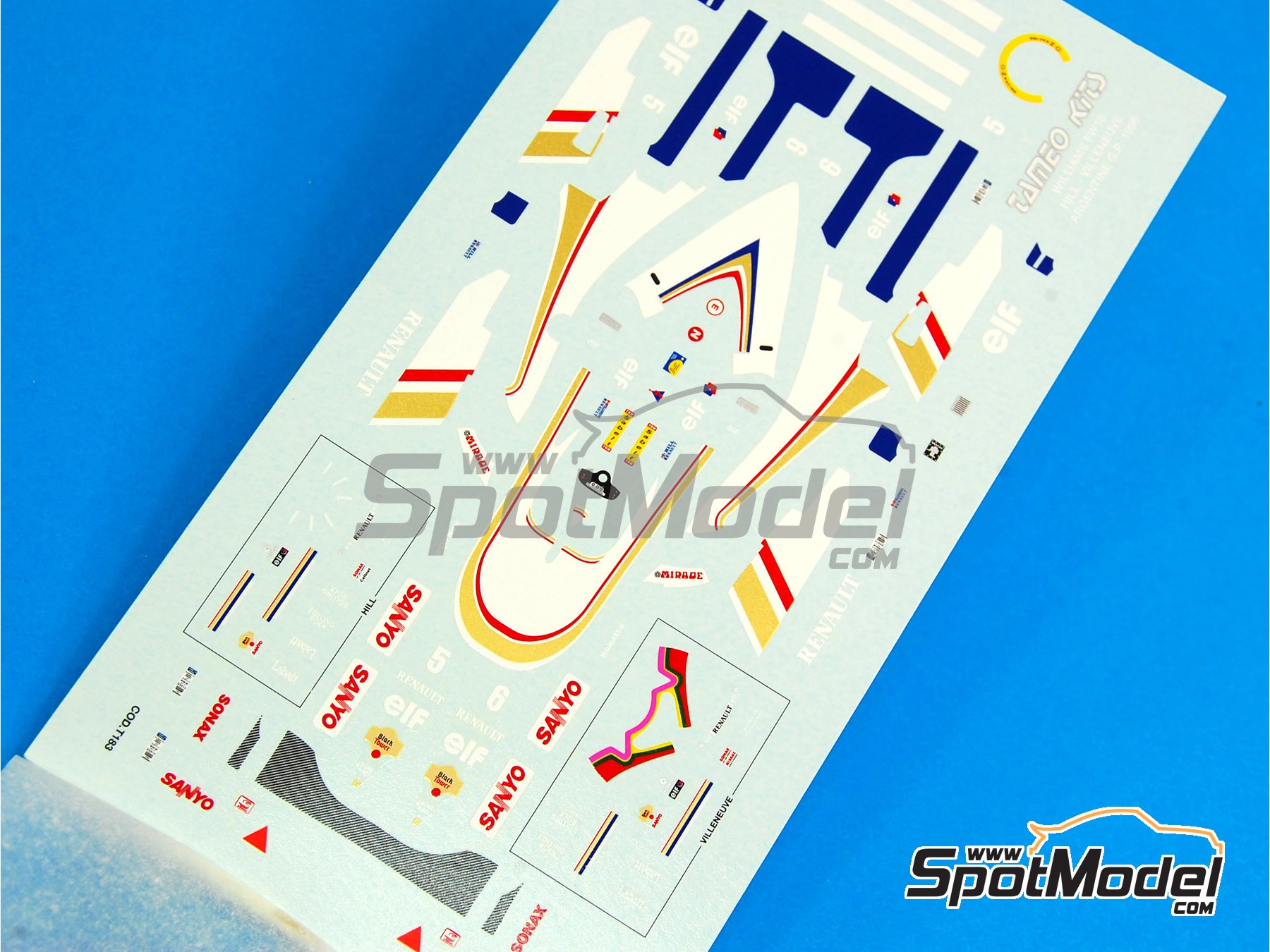 Image 4: Williams Renault FW18 Williams Grand Prix Engineering Team sponsored by Rothmans - Argentine Formula 1 Grand Prix 1996 | Marking / livery in 1/43 scale manufactured by Tameo Kits (ref.&nbsp;DK215)