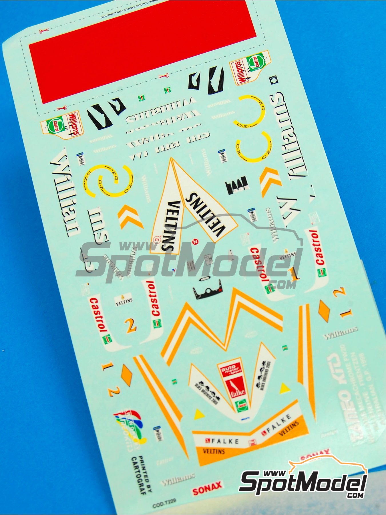 Tameo Kits DK258: Marking / livery 1/43 scale - Williams 