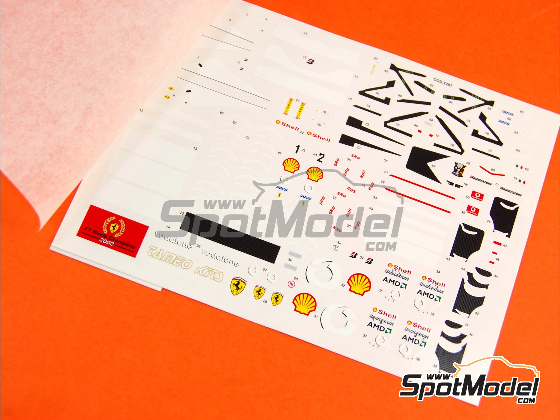 Image 1: Ferrari F2002 Scuderia Ferrari Team sponsored by Marlboro - French Formula 1 Grand Prix 2002 | Marking / livery in 1/43 scale manufactured by Tameo Kits (ref.&nbsp;DK317)