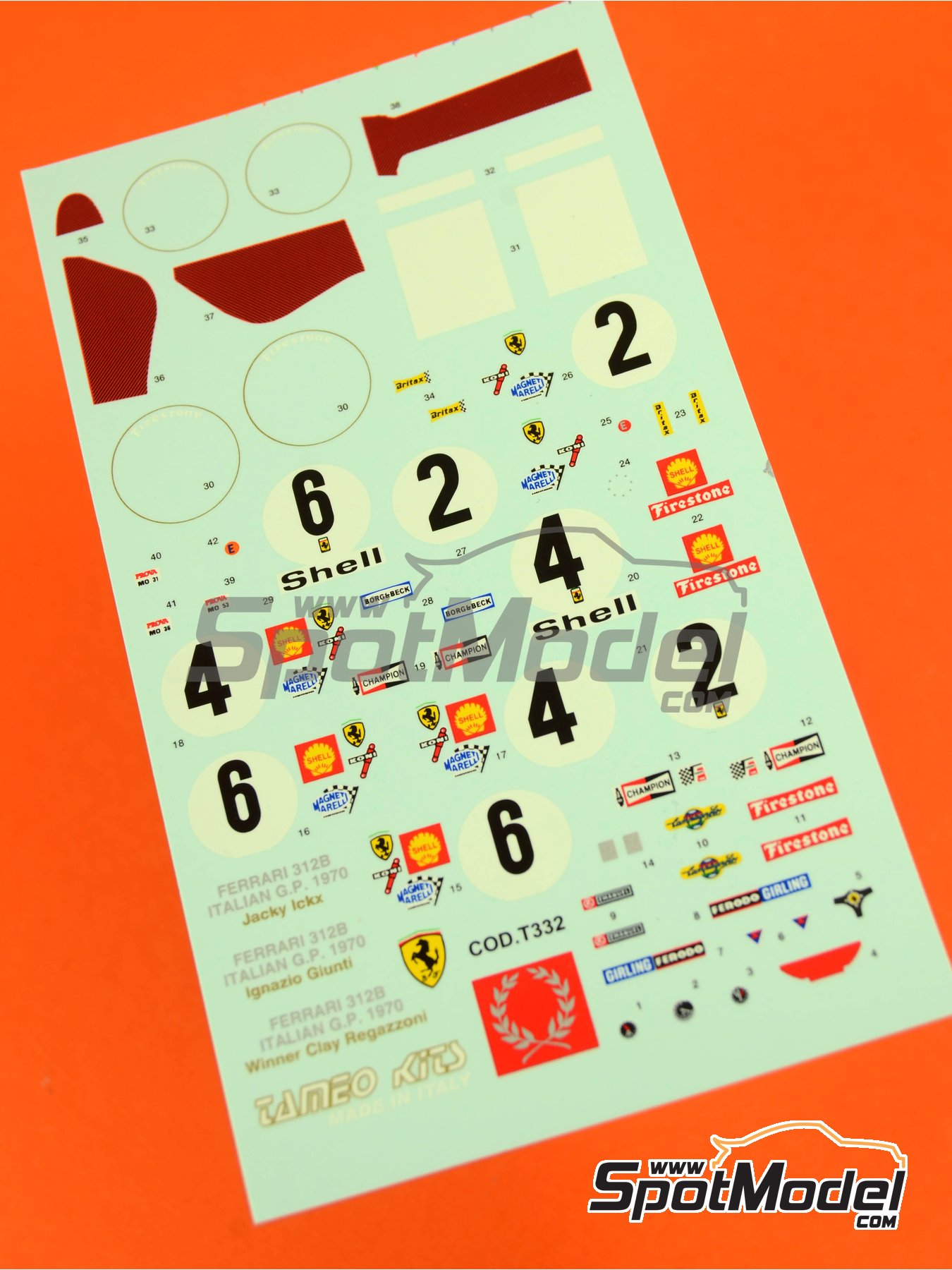 Tameo Kits DK344: Marking / livery 1/43 scale - Ferrari 312B Scuderia ...