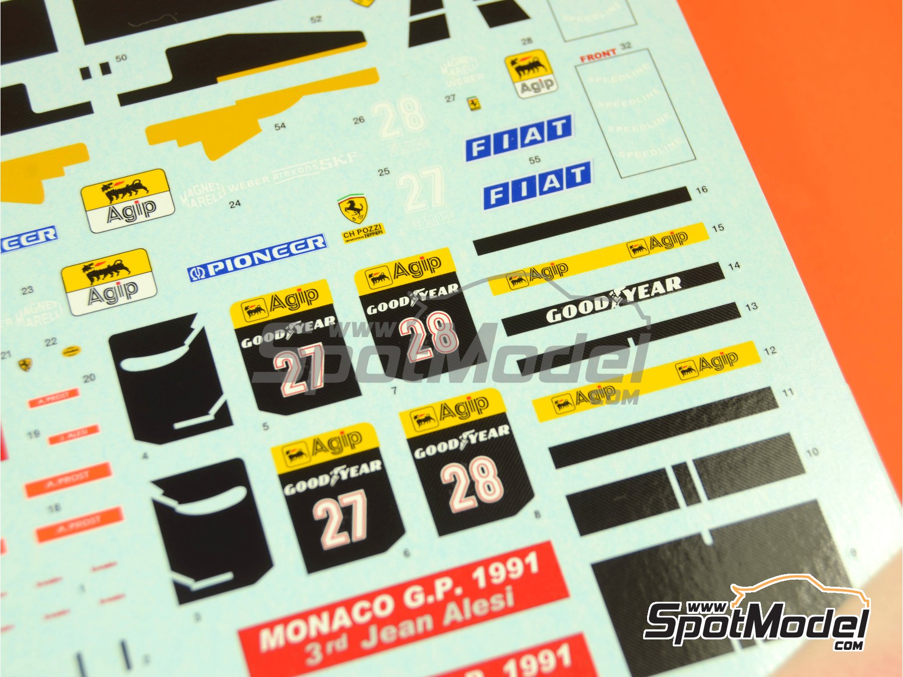 Image 4: Ferrari 642 Equipo Scuderia Ferrari patrocinado por Marlboro - Gran Premio de Formula 1 de M&oacute;naco 1991 | Decoraci&oacute;n en escala&nbsp;1/43 fabricado por Tameo Kits (ref.&nbsp;DK348)