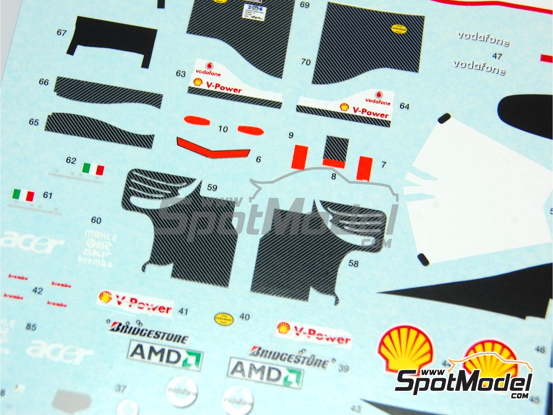 Tameo Kits Dk356: Marking   Livery 1 43 Scale - Ferrari 248f1 Scuderia 