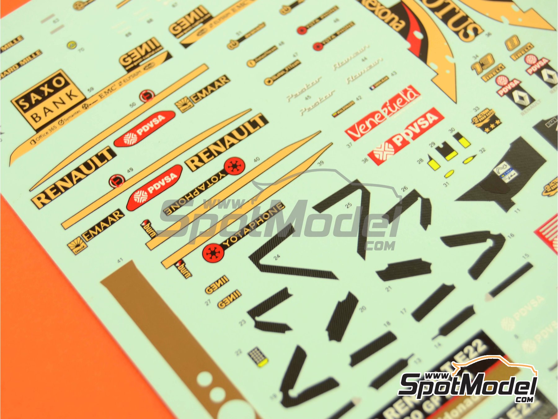 Image 2: Lotus Renault E22 Lotus Team sponsored by Rexona - Monaco Formula 1 Grand Prix 2014 | Marking / livery in 1/43 scale manufactured by Tameo Kits (ref.&nbsp;DK426)
