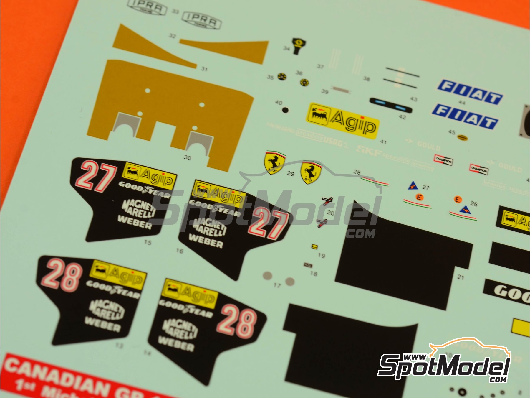 Image 3: Ferrari 156/85 Scuderia Ferrari Team sponsored by Agip Marlboro - Canadian Formula 1 Grand Prix 1985 | Marking / livery in 1/43 scale manufactured by Tameo Kits (ref.&nbsp;DK428)