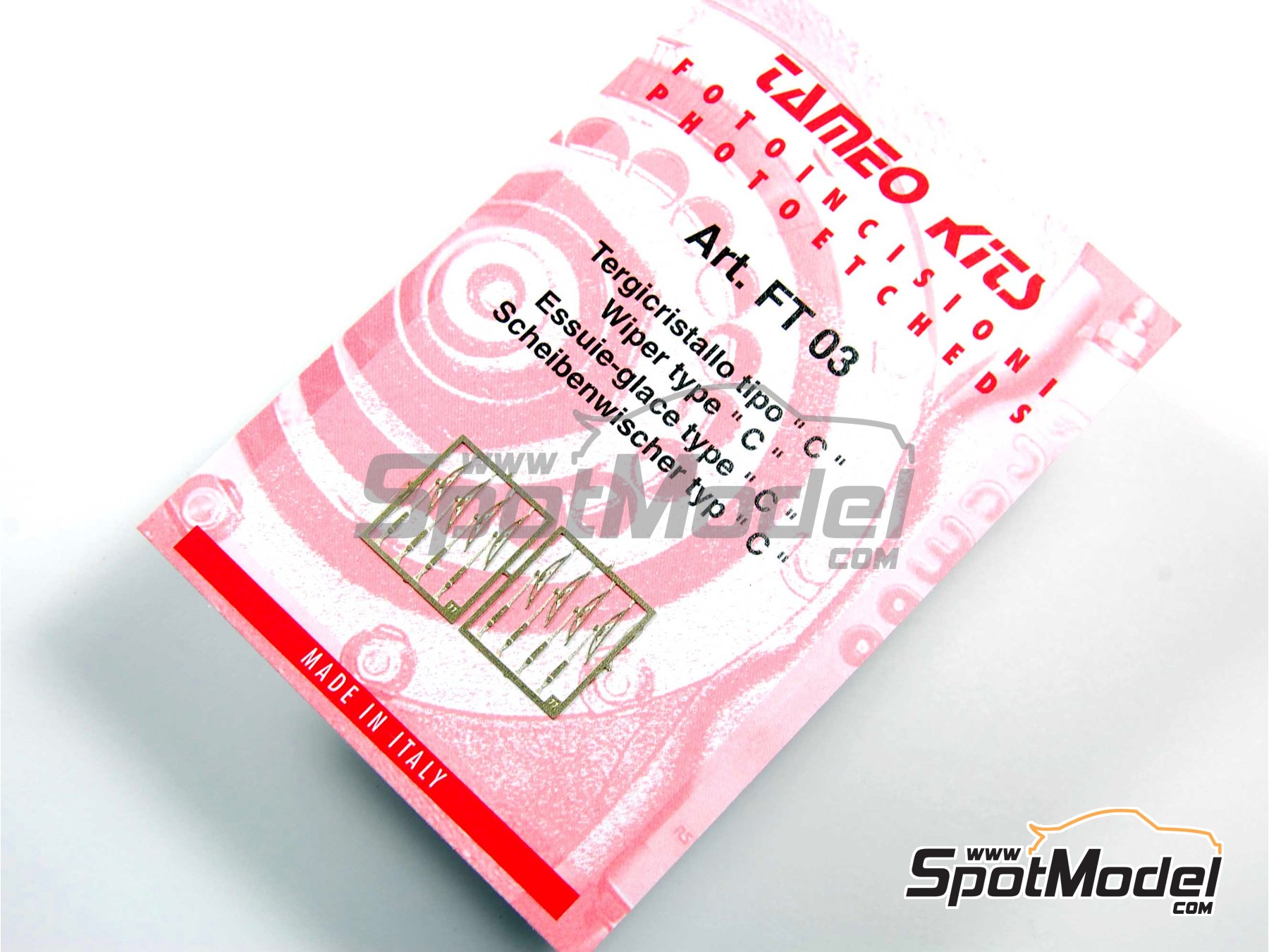 Image 1: Wiper blade | Detail in 1/43 scale manufactured by Tameo Kits (ref.&nbsp;FT03)