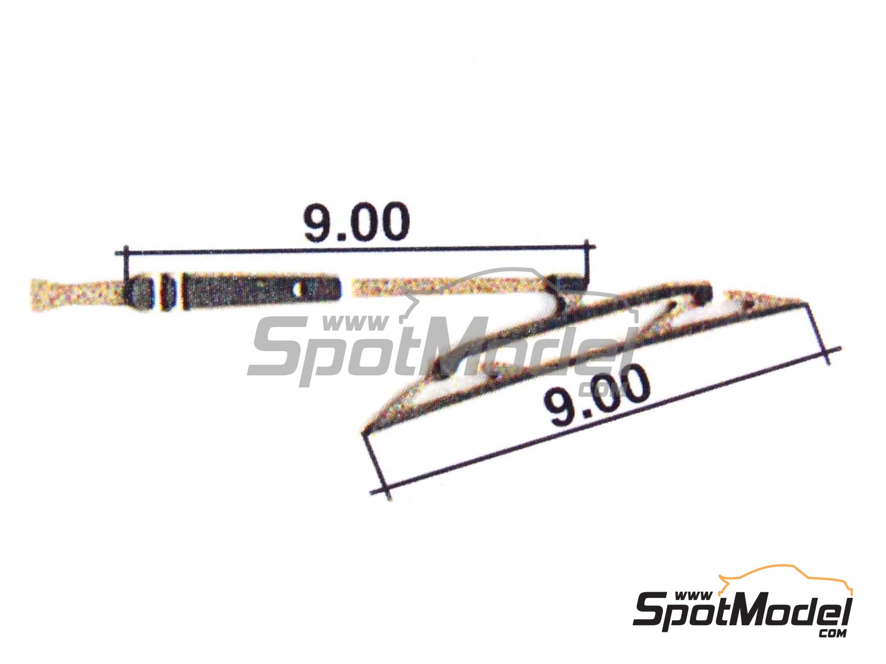 Image 3: Limpiaparabrisas | Detalle en escala&nbsp;1/43 fabricado por Tameo Kits (ref.&nbsp;FT07)