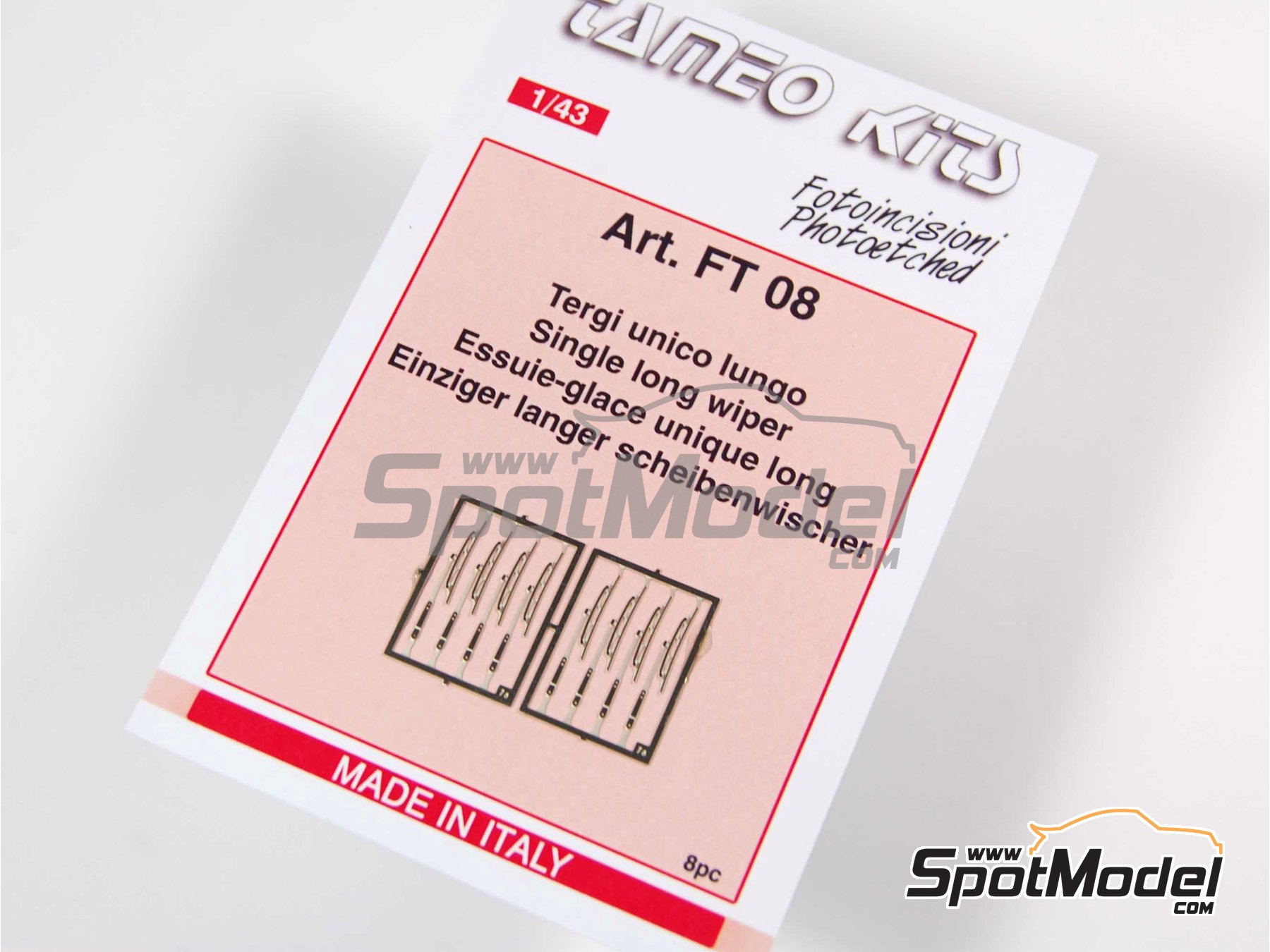 Image 2: Wiper blade | Detail in 1/43 scale manufactured by Tameo Kits (ref.&nbsp;FT08)