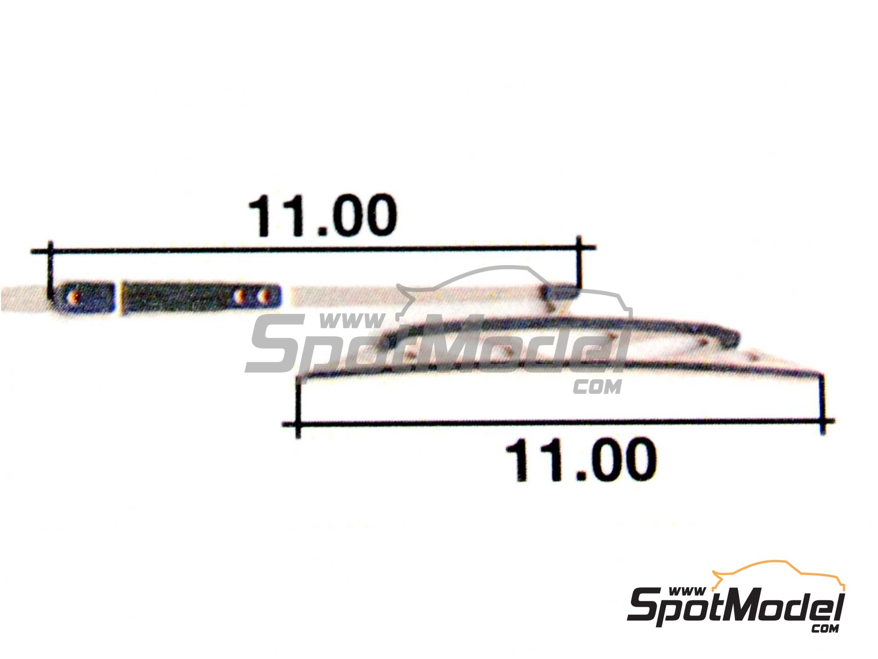 Image 3: Wiper blade | Detail in 1/43 scale manufactured by Tameo Kits (ref.&nbsp;FT08)
