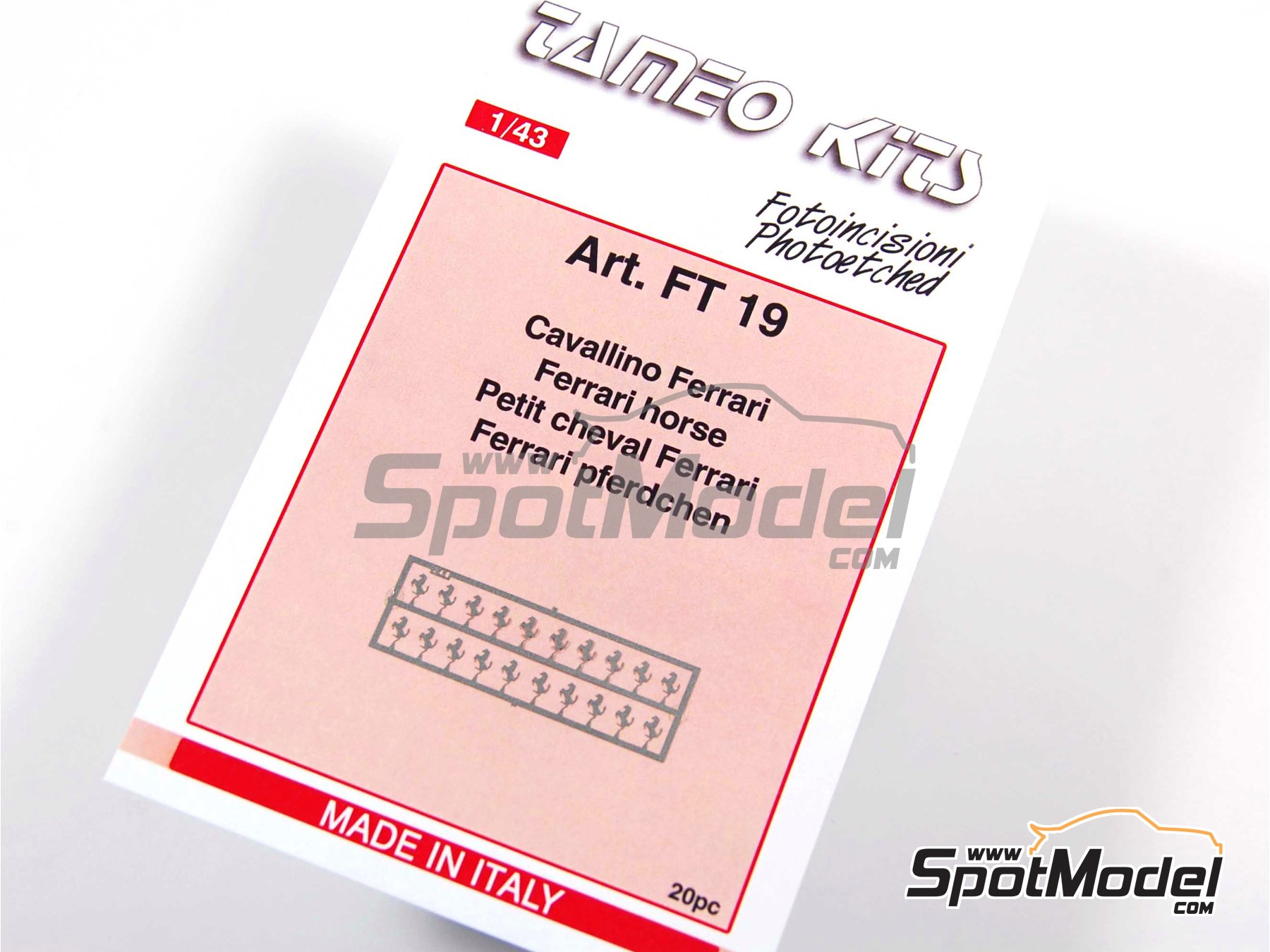 Image 3: Ferrari cavallino horse | Logotypes in 1/43 scale manufactured by Tameo Kits (ref.&nbsp;FT19)