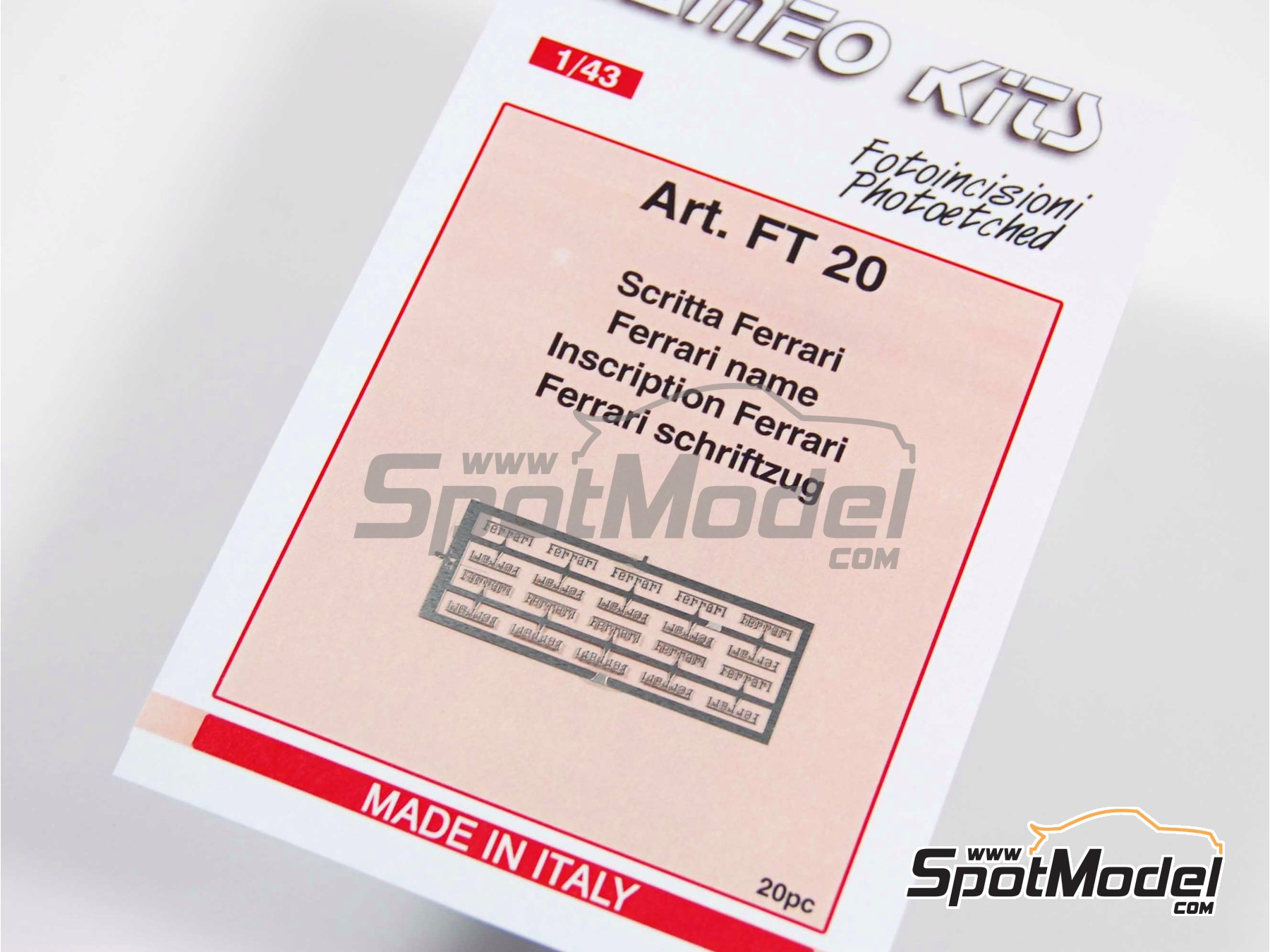 Image 1: Ferrari | Logotypes in 1/43 scale manufactured by Tameo Kits (ref.&nbsp;FT20)