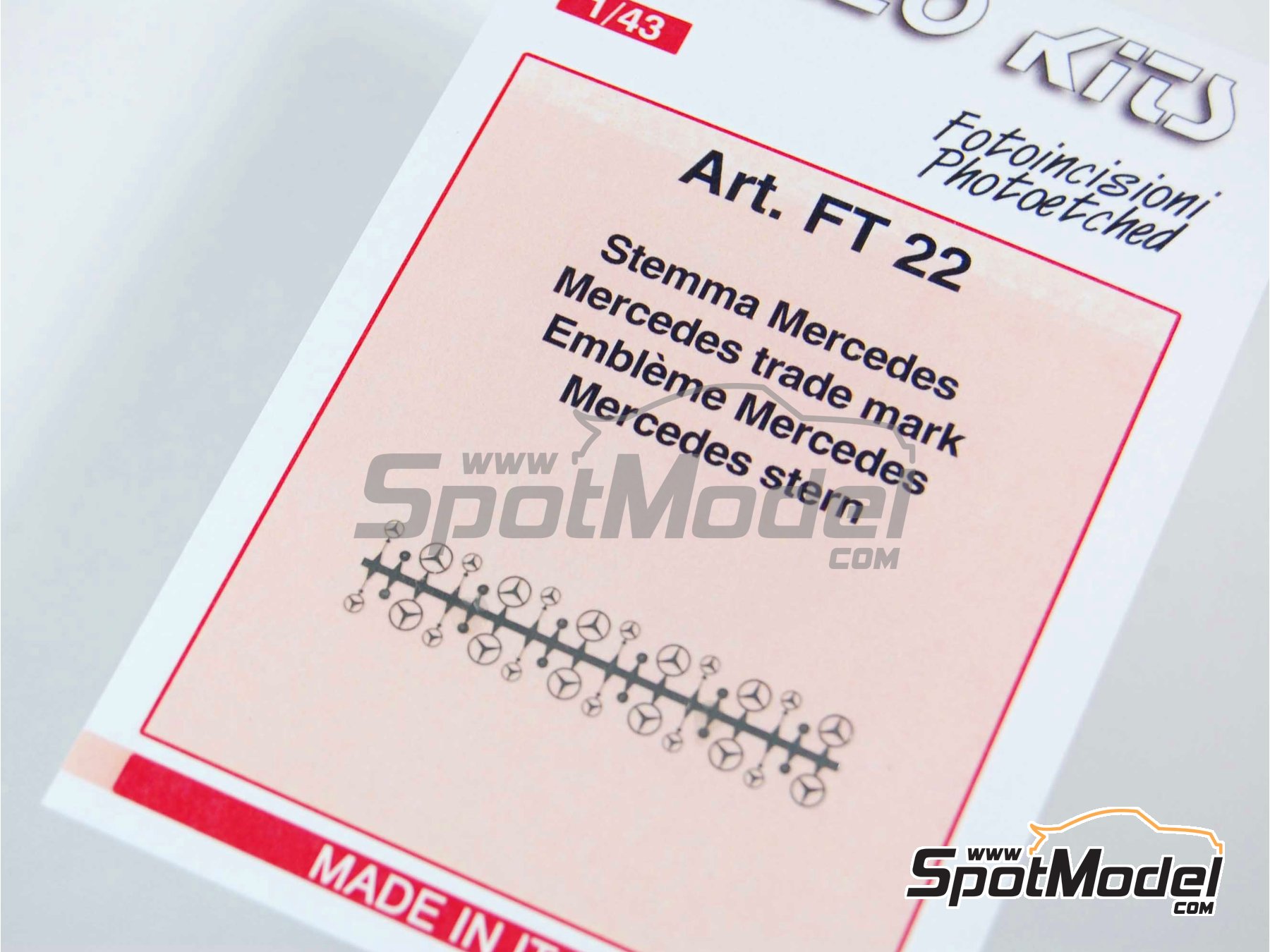 Image 1: Mercedes | Logotypes in 1/43 scale manufactured by Tameo Kits (ref.&nbsp;FT22)