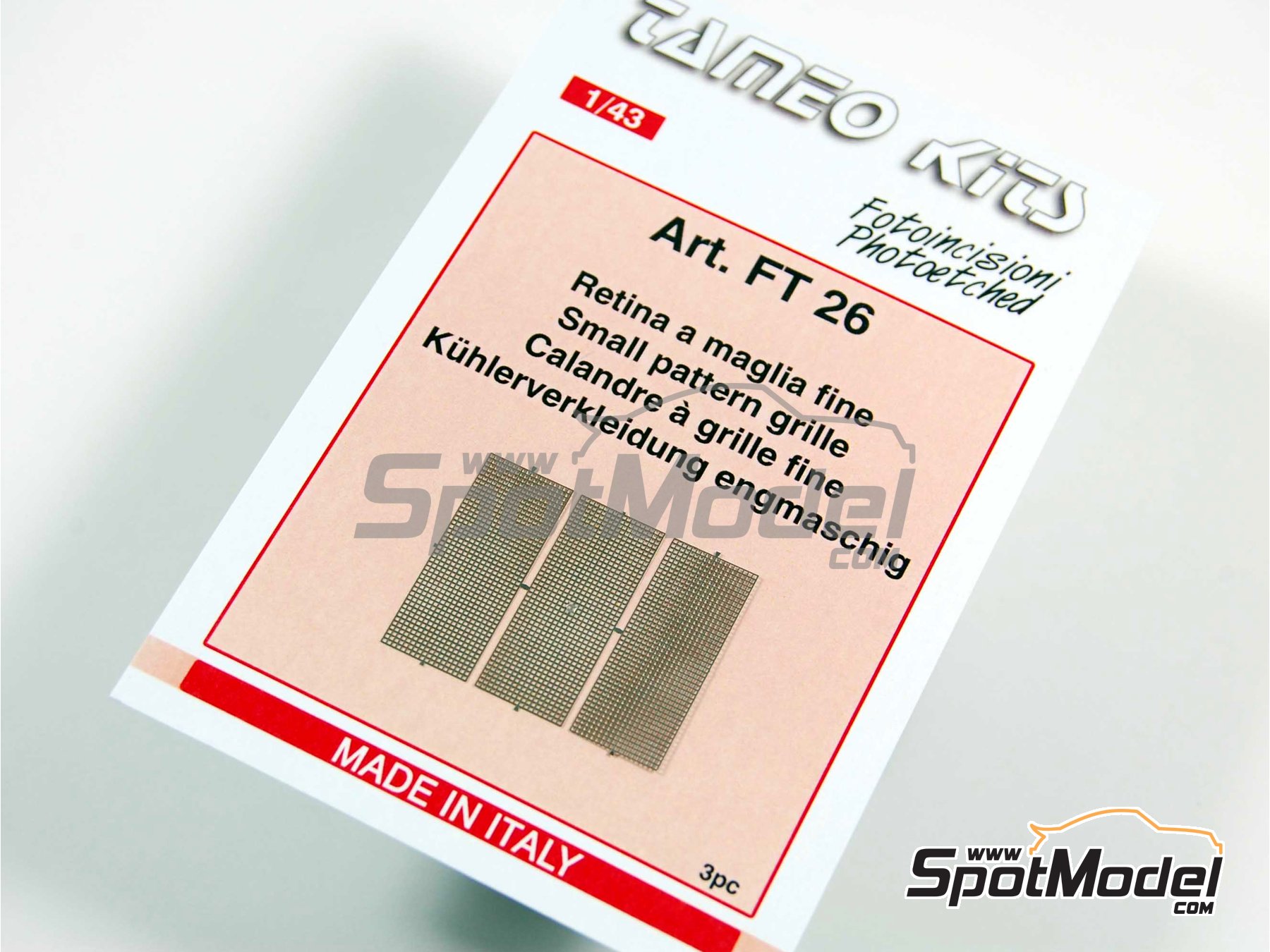 Image 1: Rejilla fina 10 x 25 mm | Rejilla fabricado por Tameo Kits (ref.&nbsp;FT26)