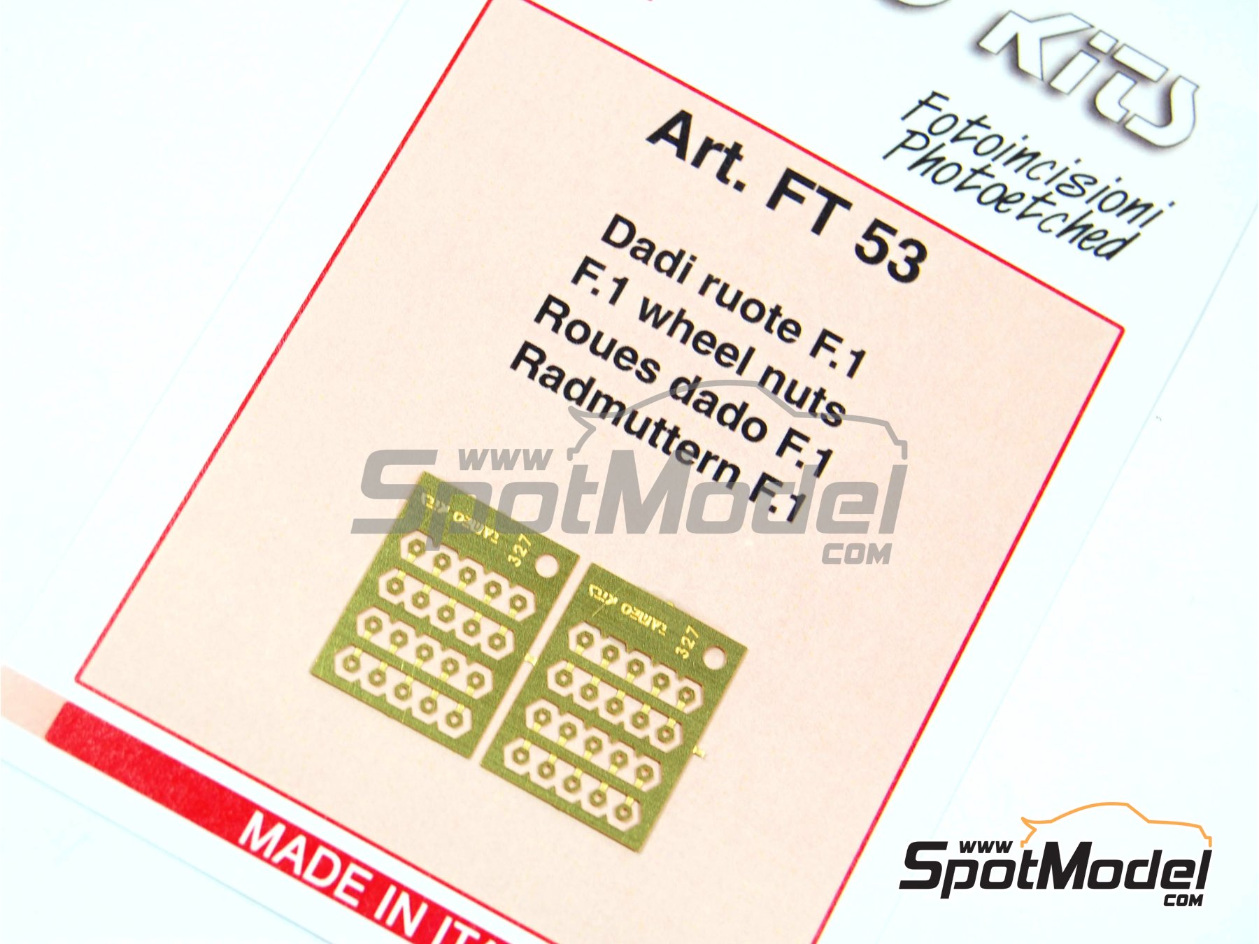 Image 1: F1 wheel nuts | Nuts in 1/43 scale manufactured by Tameo Kits (ref.&nbsp;FT53)