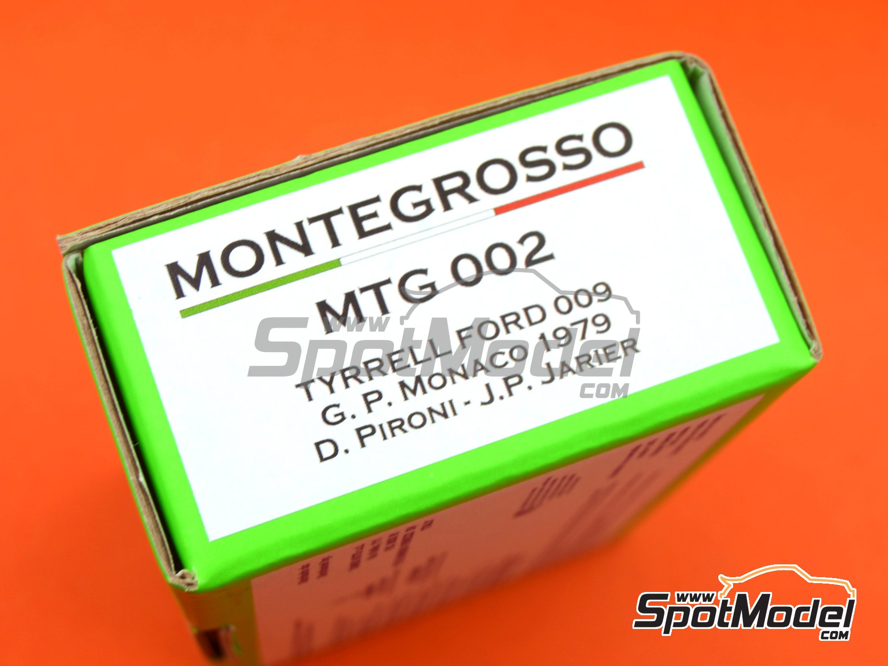 Image 11: Tyrrell Ford 009 Equipo Tyrrell Racing patrocinado por Candy - Gran Premio de Formula 1 de M&oacute;naco 1979 | Maqueta de coche en escala&nbsp;1/43 fabricado por Tameo Kits (ref.&nbsp;MTG002)