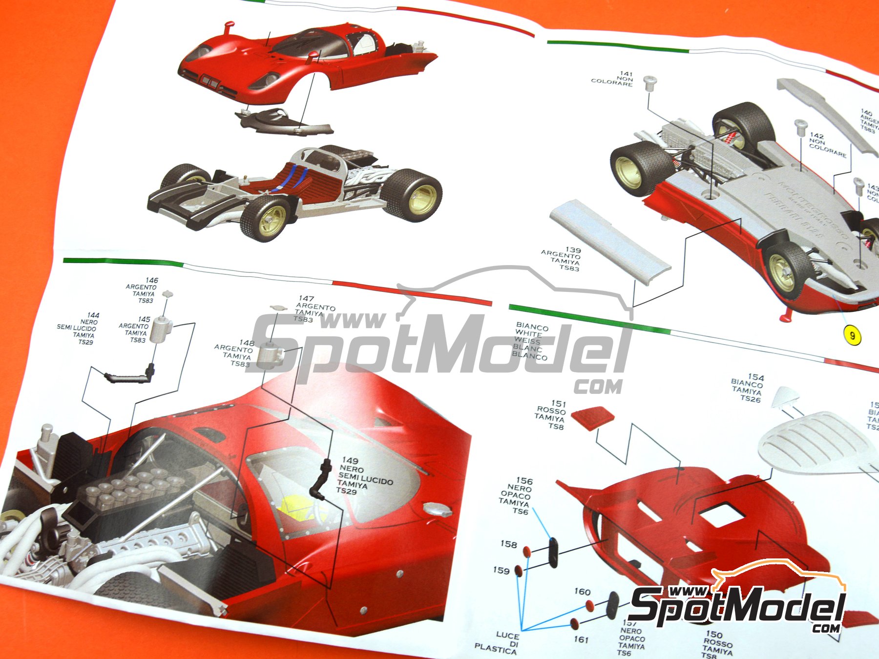 Tameo Kits MTG003: Car scale model kit 1/43 scale - Ferrari 512S 