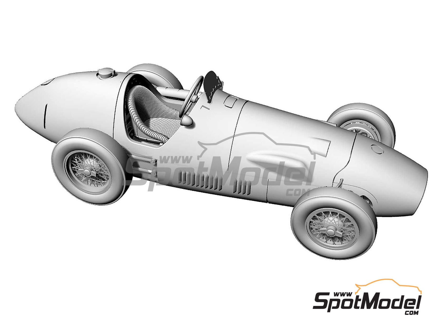 Image 5: Ferrari 500 F2 Ecurie Francorchamps Team - Avus Grand Prix Berlin 1953 | Car scale model kit in 1/43 scale manufactured by Tameo Kits (ref. MTG004)