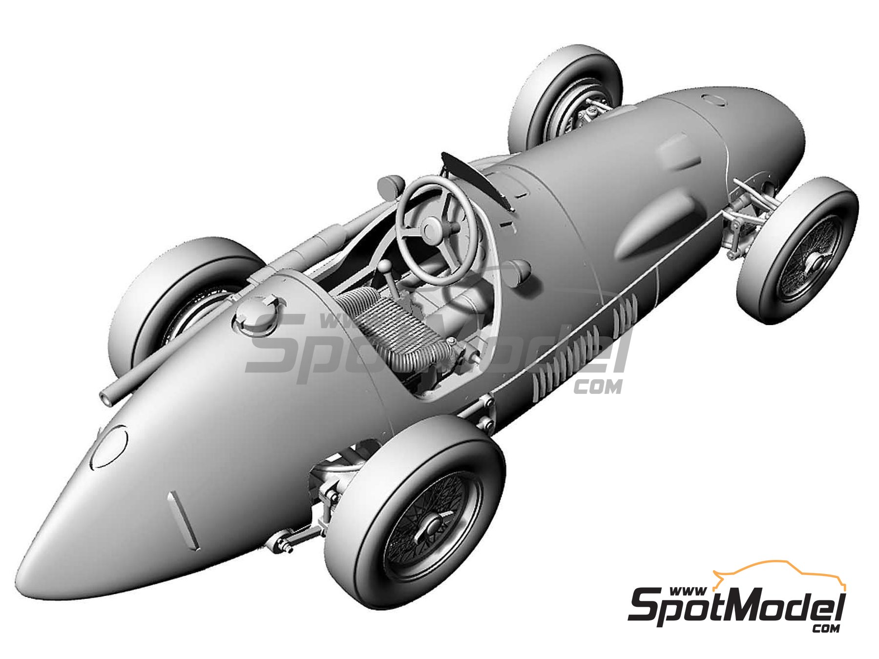 Image 6: Ferrari 500 F2 Ecurie Francorchamps Team - Avus Grand Prix Berlin 1953 | Car scale model kit in 1/43 scale manufactured by Tameo Kits (ref. MTG004)