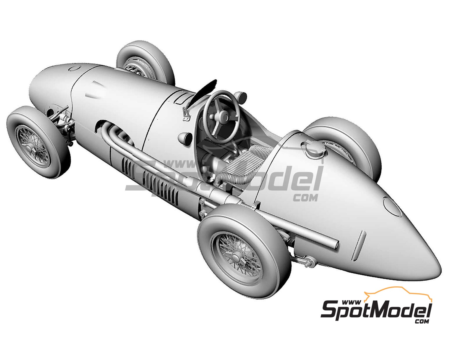 Image 7: Ferrari 500 F2 Ecurie Francorchamps Team - Avus Grand Prix Berlin 1953 | Car scale model kit in 1/43 scale manufactured by Tameo Kits (ref. MTG004)