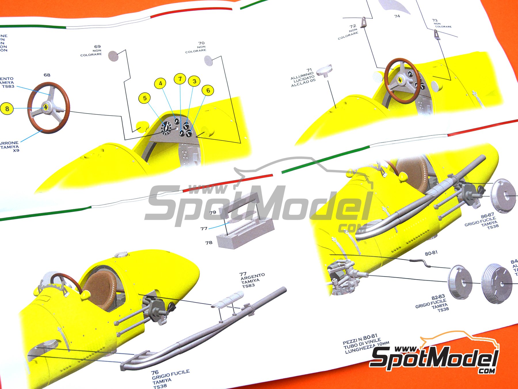 Image 17: Ferrari 500 F2 Ecurie Francorchamps Team - Avus Grand Prix Berlin 1953 | Car scale model kit in 1/43 scale manufactured by Tameo Kits (ref. MTG004)