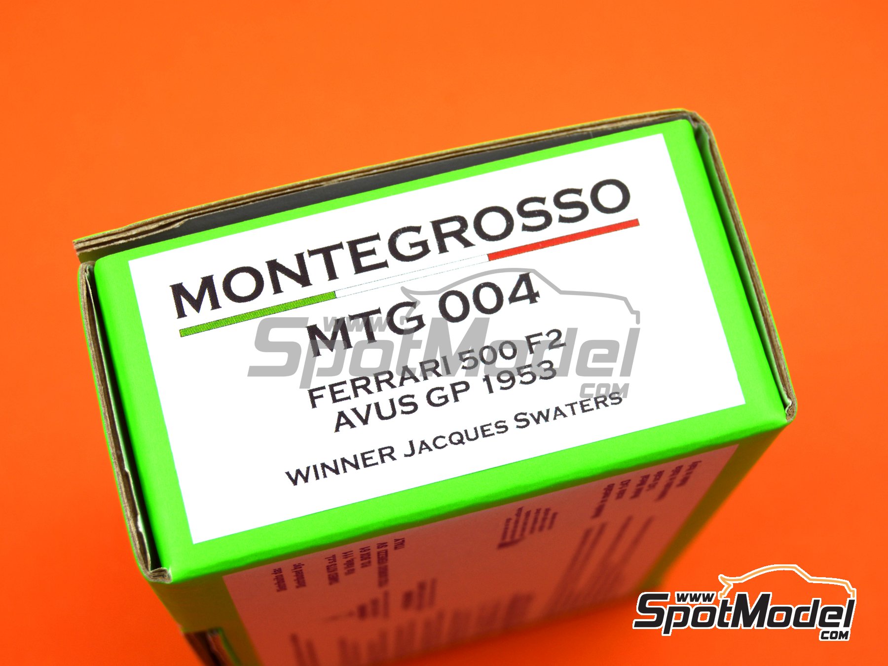 Image 21: Ferrari 500 F2 Ecurie Francorchamps Team - Avus Grand Prix Berlin 1953 | Car scale model kit in 1/43 scale manufactured by Tameo Kits (ref. MTG004)