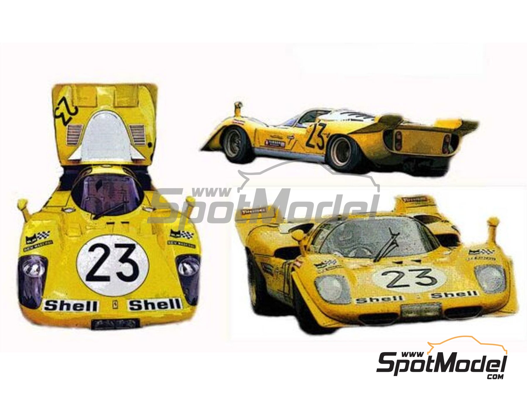 Image 1: Ferrari 512S Ecurie Francorchamps Team - SPA Francorchamps 1000 Kms 1970 | Car scale model kit in 1/43 scale manufactured by Tameo Kits (ref.&nbsp;MTG005)
