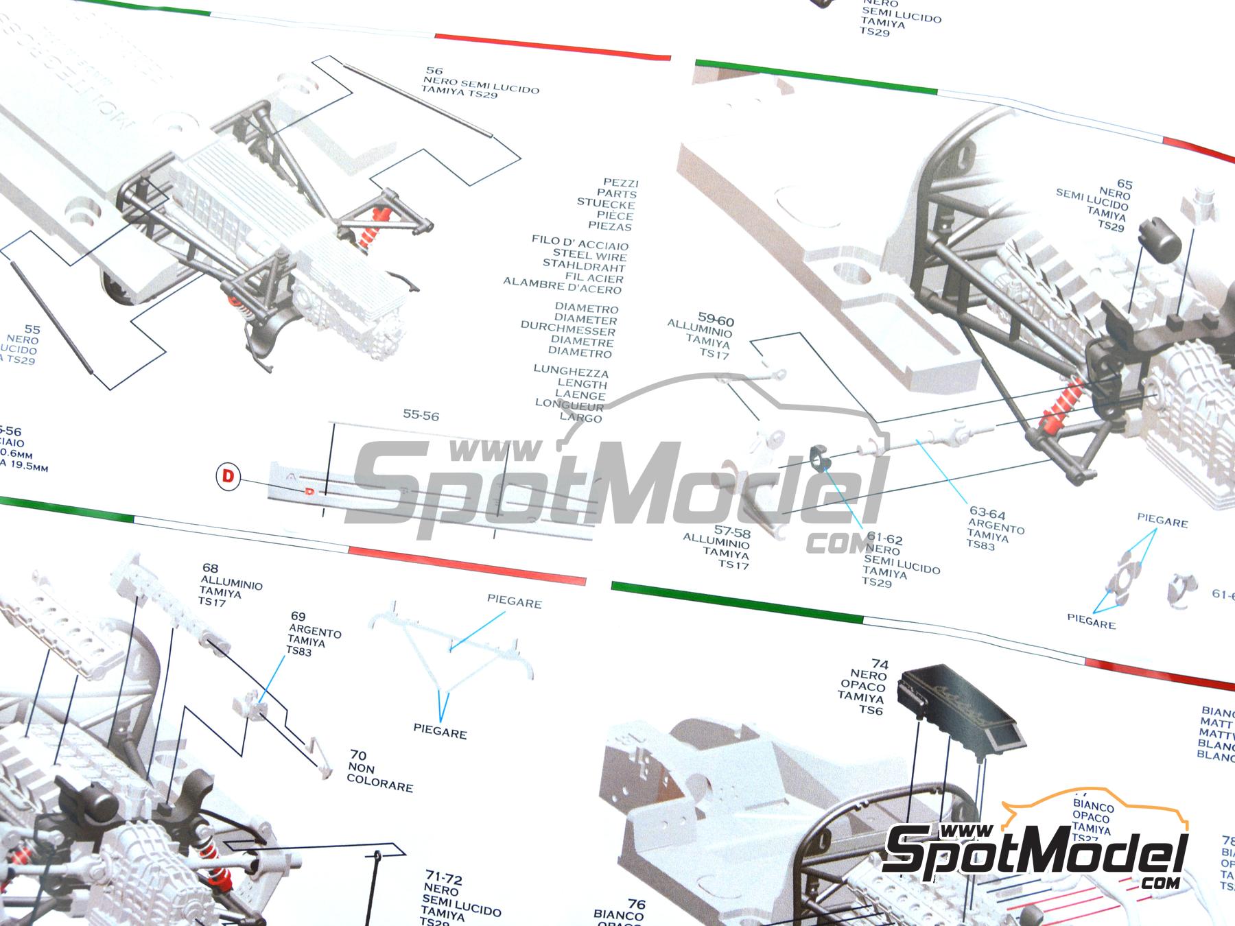 Image 16: Ferrari 512S Ecurie Francorchamps Team - SPA Francorchamps 1000 Kms 1970 | Car scale model kit in 1/43 scale manufactured by Tameo Kits (ref.&nbsp;MTG005)