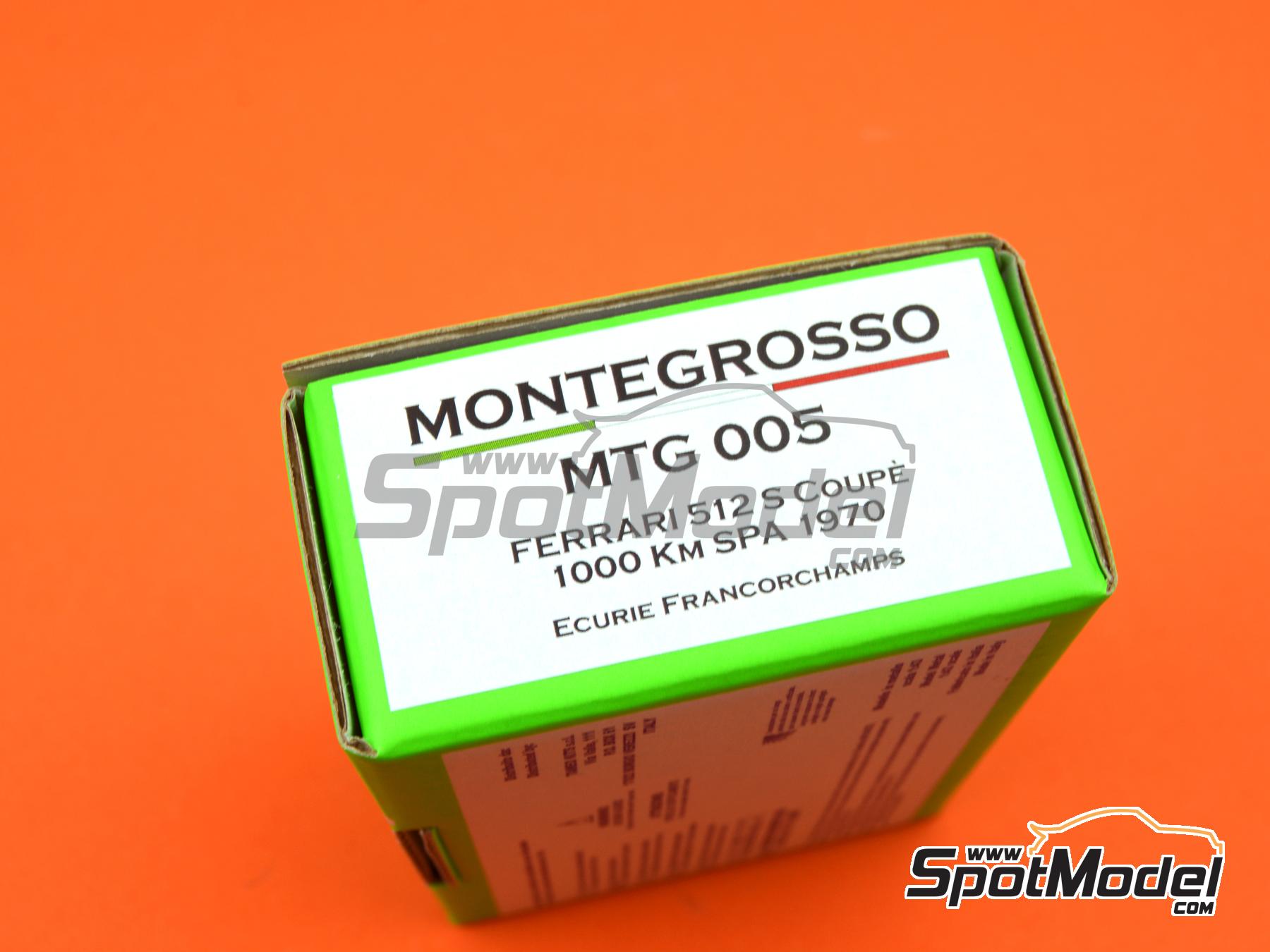 Image 20: Ferrari 512S Ecurie Francorchamps Team - SPA Francorchamps 1000 Kms 1970 | Car scale model kit in 1/43 scale manufactured by Tameo Kits (ref.&nbsp;MTG005)