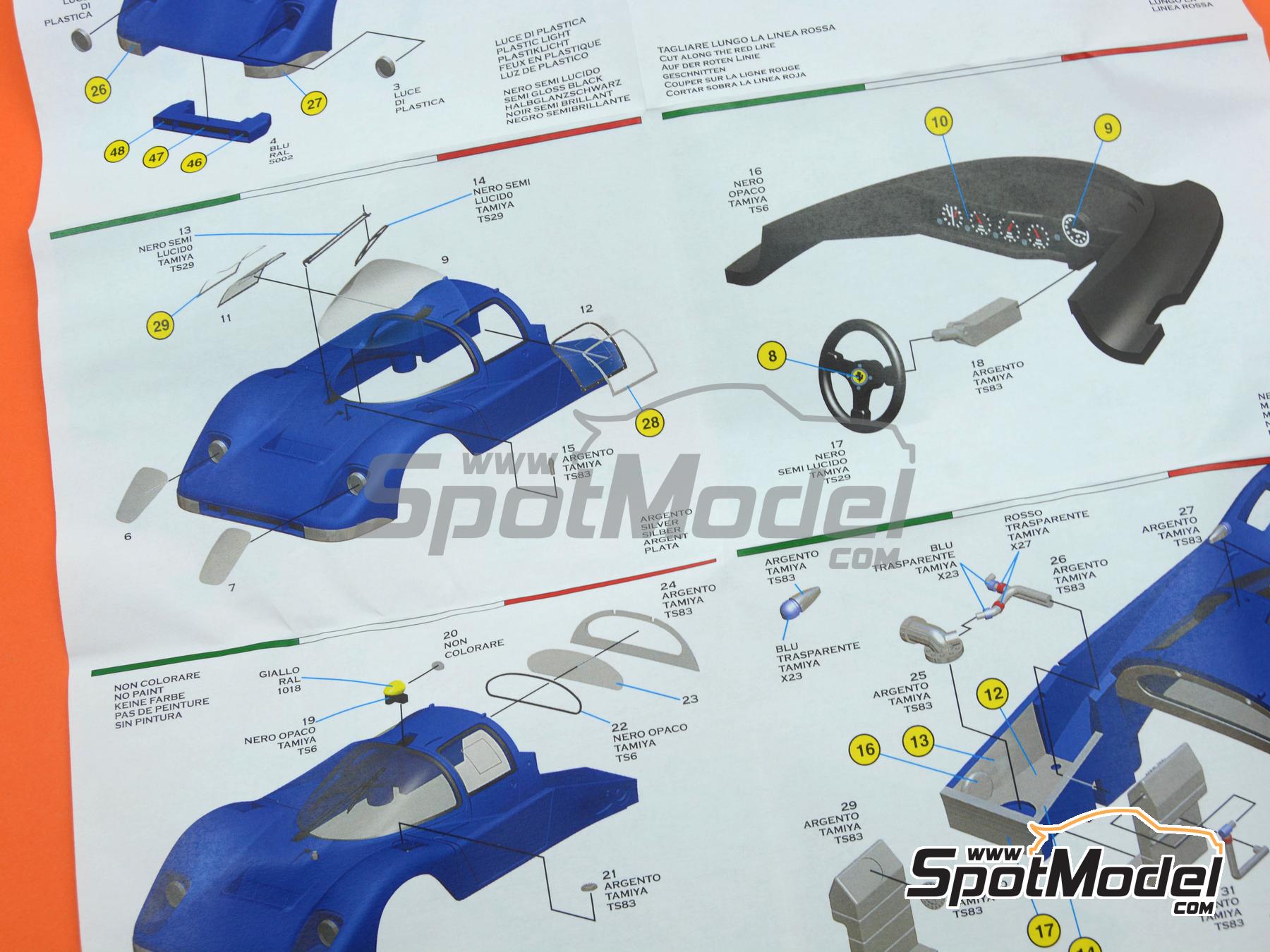 Image 6: Ferrari 512M Equipo Penske patrocinado por Sunoco - 24 Horas de Le Mans 1971 | Maqueta de coche en escala&nbsp;1/43 fabricado por Tameo Kits (ref.&nbsp;MTG008)