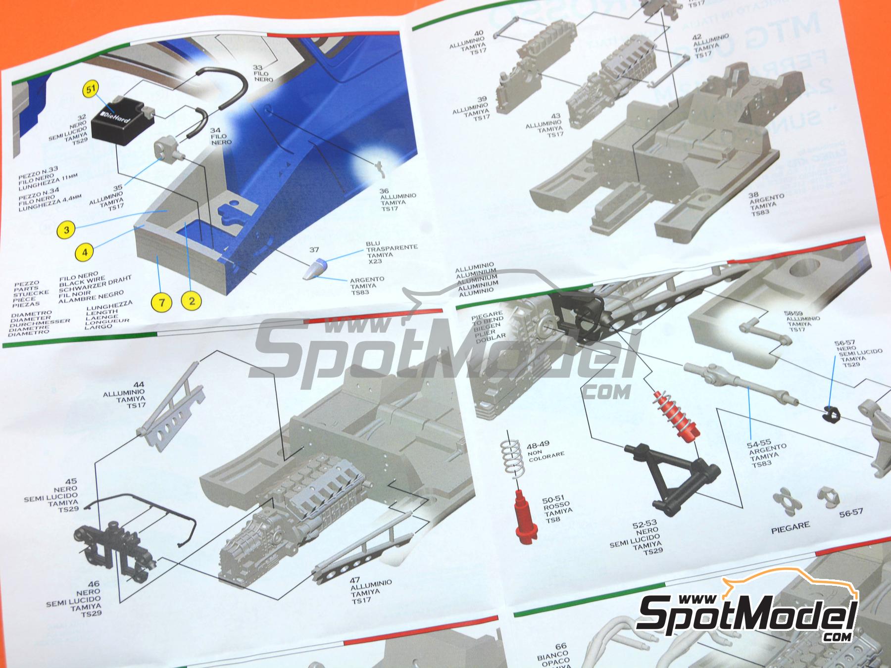 Image 7: Ferrari 512M Equipo Penske patrocinado por Sunoco - 24 Horas de Le Mans 1971 | Maqueta de coche en escala&nbsp;1/43 fabricado por Tameo Kits (ref.&nbsp;MTG008)