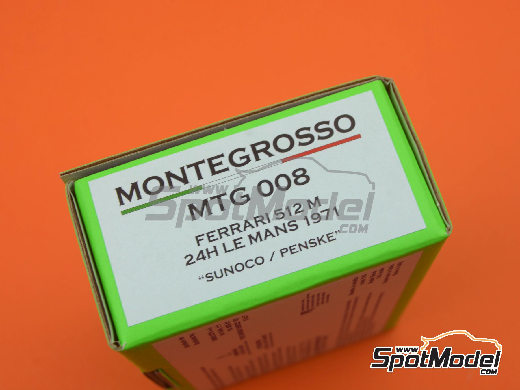 Image 13: Ferrari 512M Equipo Penske patrocinado por Sunoco - 24 Horas de Le Mans 1971 | Maqueta de coche en escala&nbsp;1/43 fabricado por Tameo Kits (ref.&nbsp;MTG008)