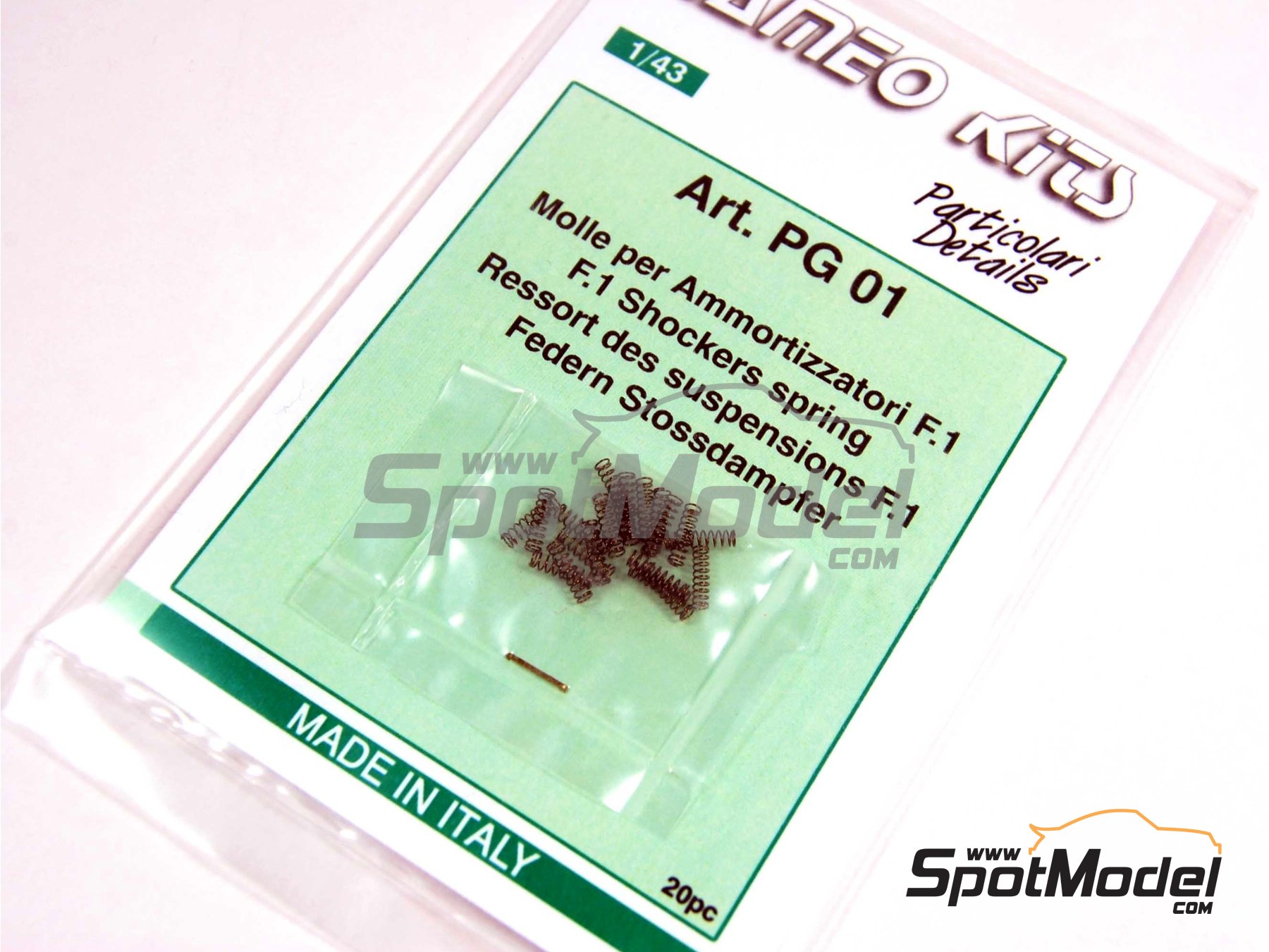 Image 1: Shock absorber coil springs for F1 | Detail in 1/43 scale manufactured by Tameo Kits (ref.&nbsp;PG01)
