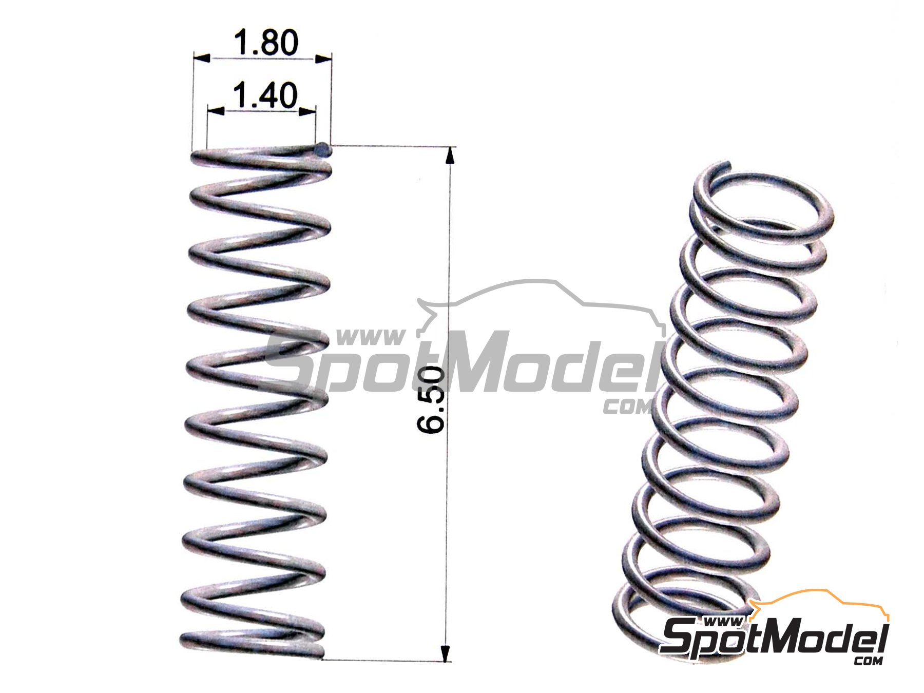 Image 3: Shock absorber coil springs for F1 | Detail in 1/43 scale manufactured by Tameo Kits (ref.&nbsp;PG01)
