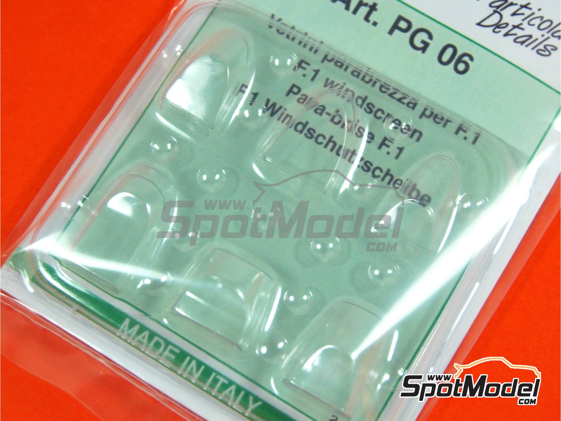 Image 2: Windscreen for F1 | Detail in 1/43 scale manufactured by Tameo Kits (ref.&nbsp;PG06)