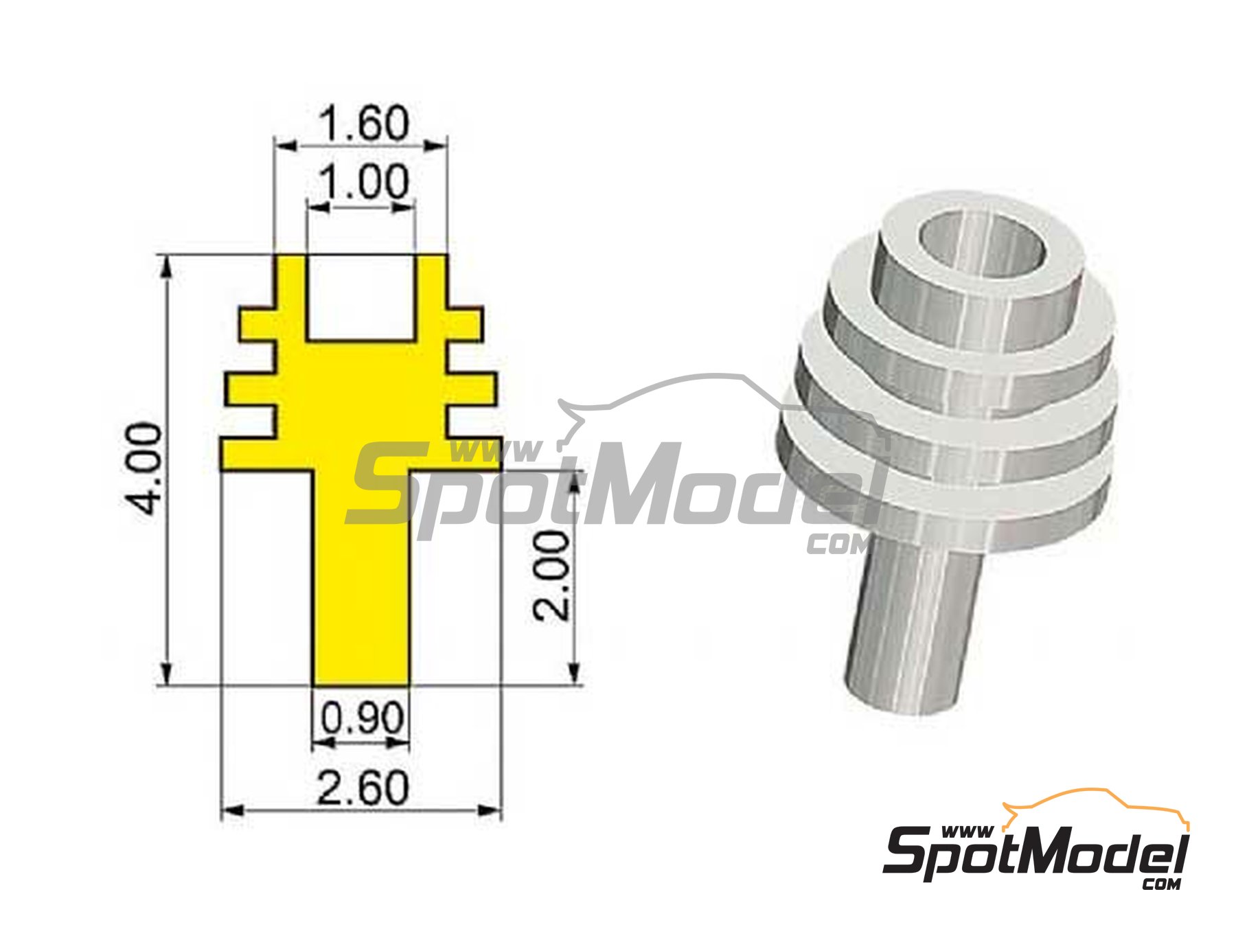 Image 1: Masa homocinetica | Detalle en escala&nbsp;1/43 fabricado por Tameo Kits (ref.&nbsp;PG14)