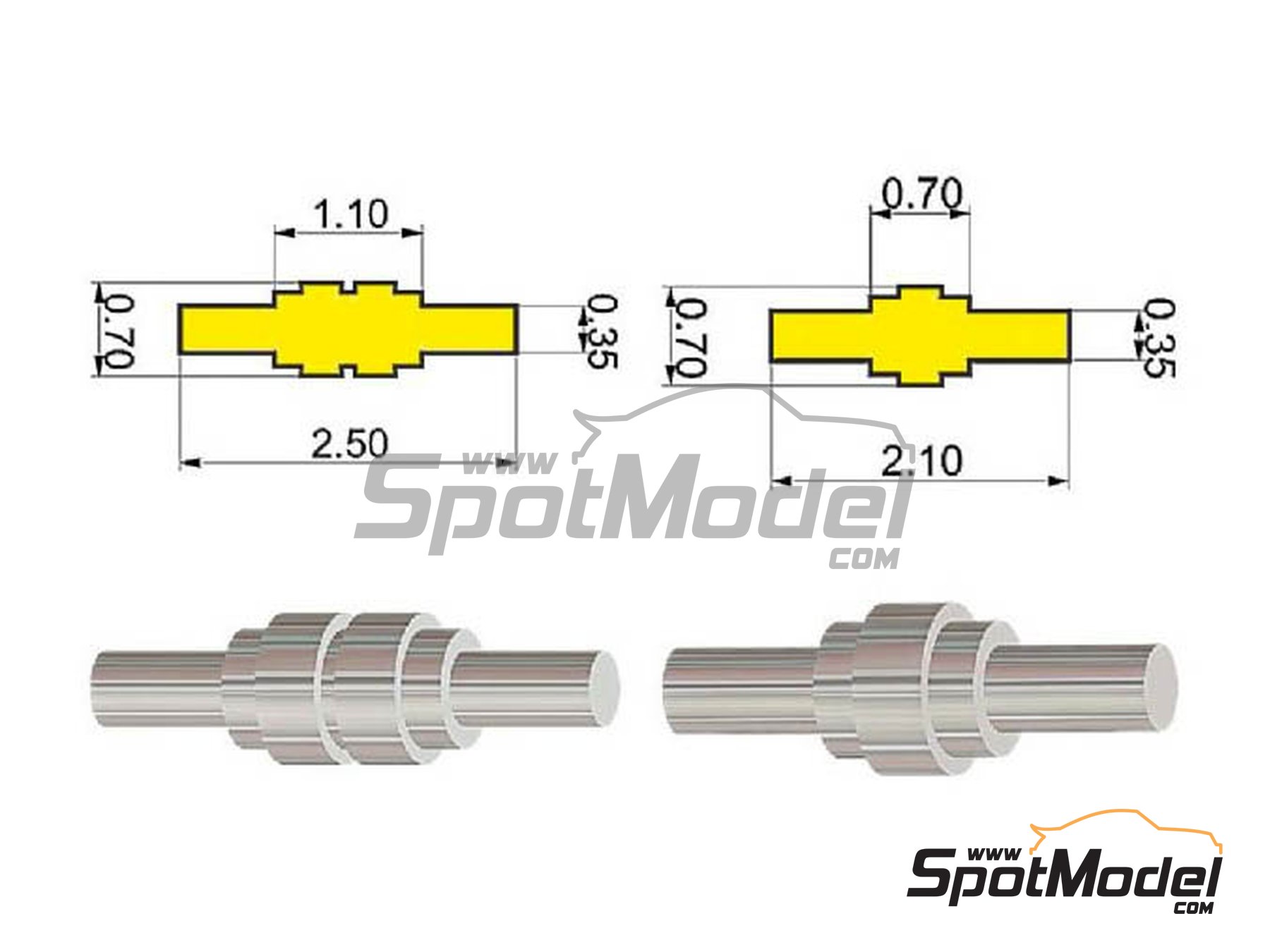 Image 1: Conectores electricos | Detalle en escala 1/43 fabricado por Tameo Kits (ref. PG21)