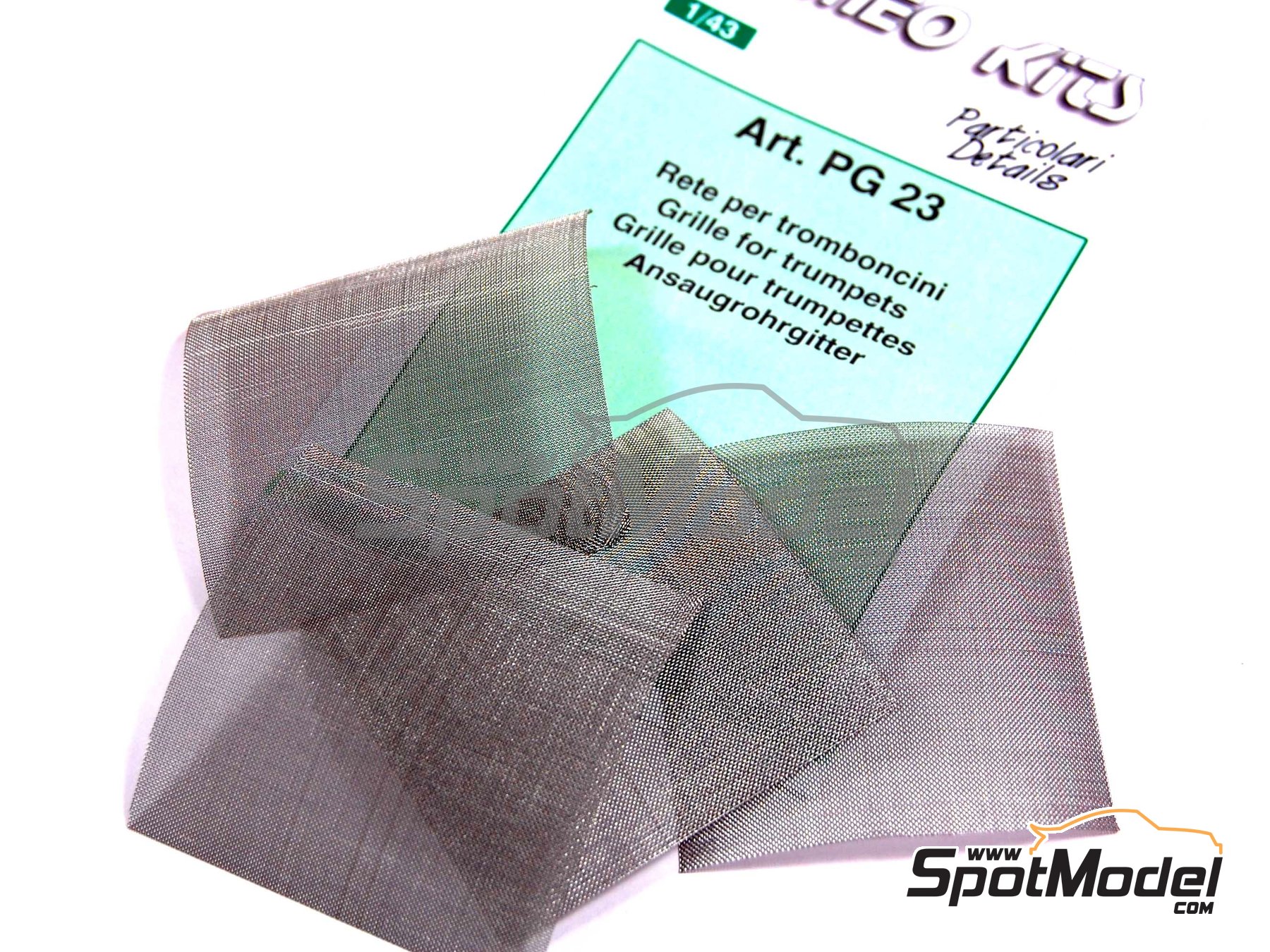 Image 1: Grille for trumpets | Mesh manufactured by Tameo Kits (ref.&nbsp;PG23)