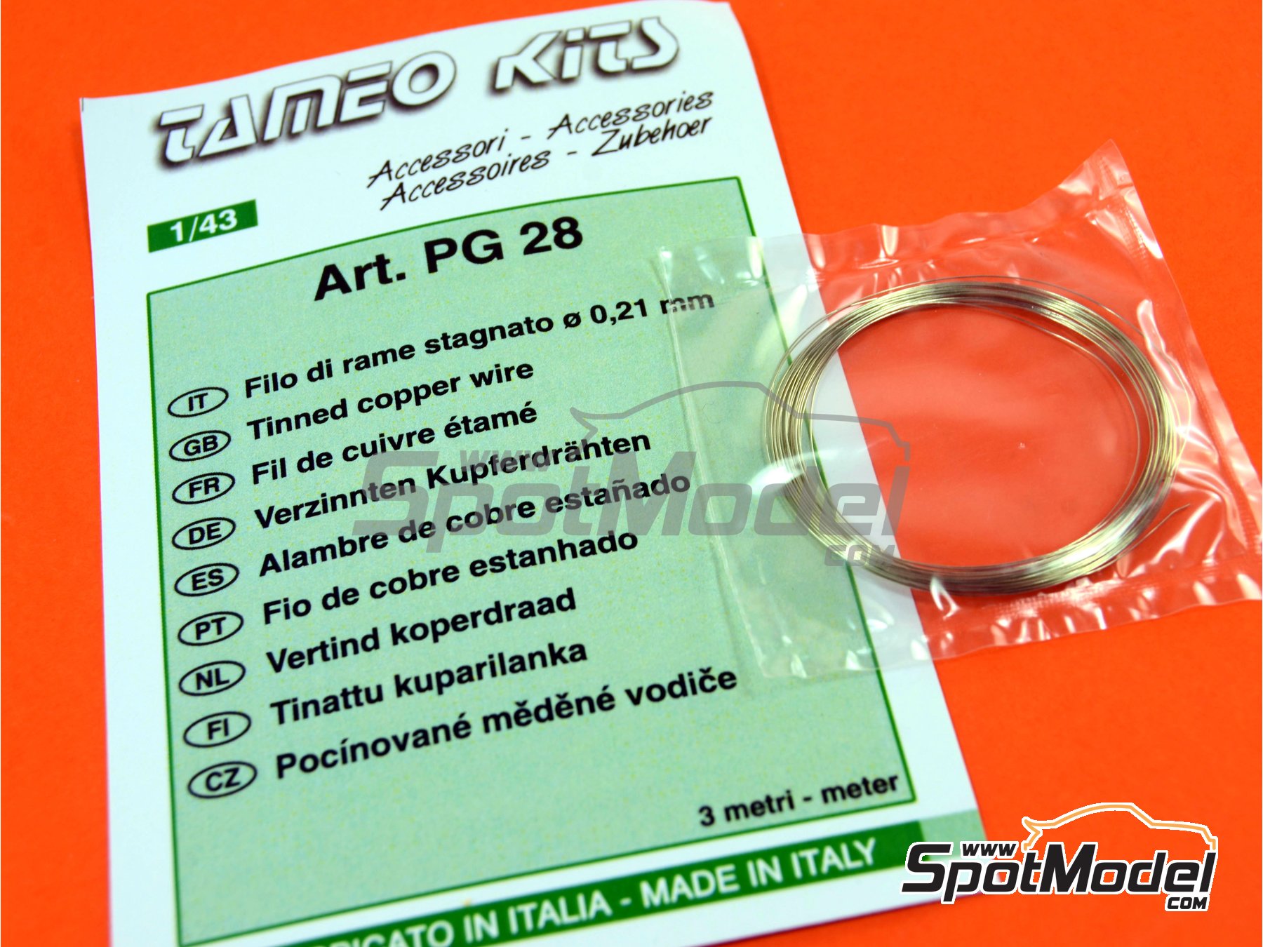 Image 2: Alambre de cobre esta&ntilde;ado de 0,21 milimetros de diametro | Material fabricado por Tameo Kits (ref.&nbsp;PG28)