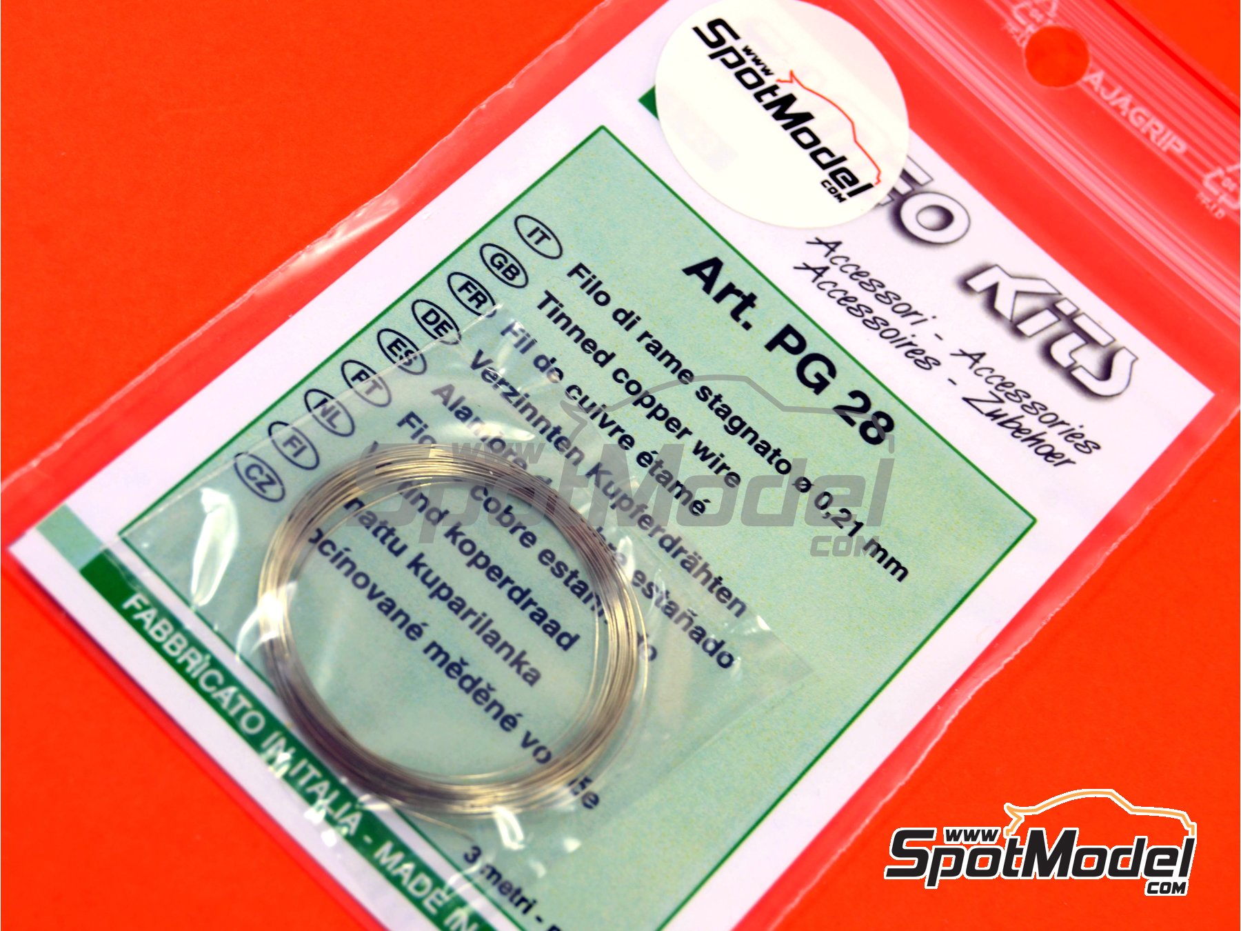 Image 3: Alambre de cobre esta&ntilde;ado de 0,21 milimetros de diametro | Material fabricado por Tameo Kits (ref.&nbsp;PG28)