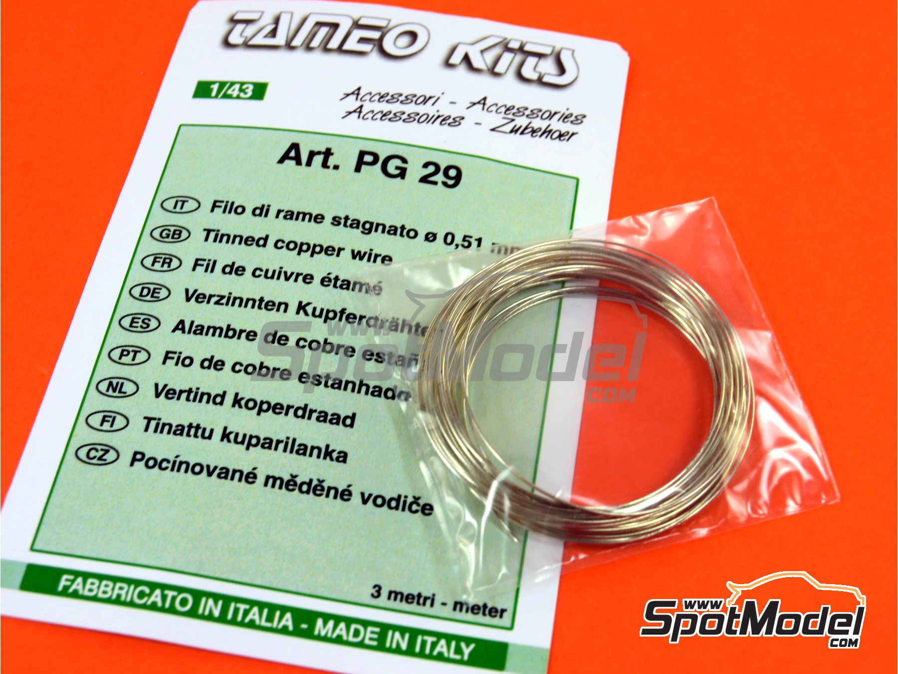 Image 2: Alambre de cobre esta&ntilde;ado de 0,51 milimetros de diametro | Material fabricado por Tameo Kits (ref.&nbsp;PG29)