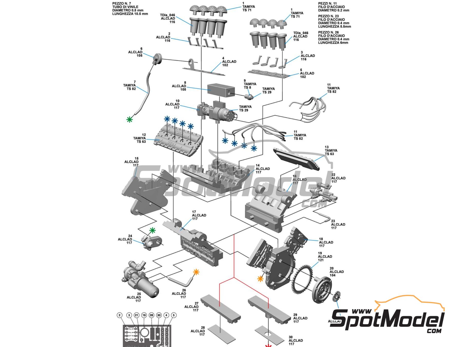 Image 3: Ford Cosworth DFV | Motor en escala&nbsp;1/43 fabricado por Tameo Kits (ref.&nbsp;PG40)