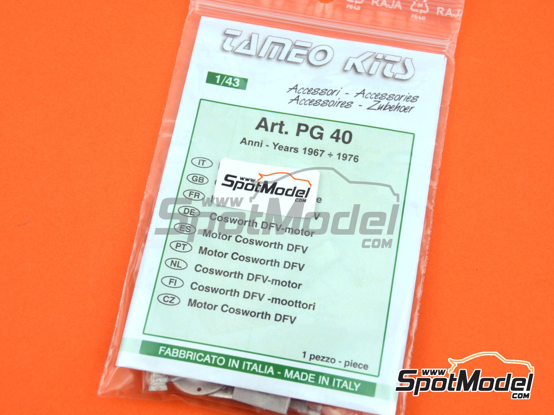 Image 4: Ford Cosworth DFV | Motor en escala&nbsp;1/43 fabricado por Tameo Kits (ref.&nbsp;PG40)