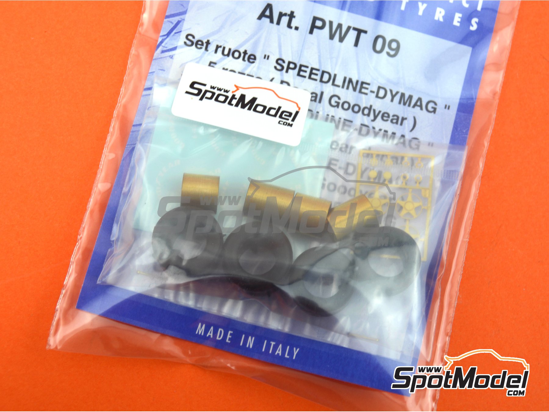 Image 5: Speedline - DYMAG - 5 radios | Set de llantas y neum&aacute;ticos en escala&nbsp;1/43 fabricado por Tameo Kits (ref.&nbsp;PWT09)