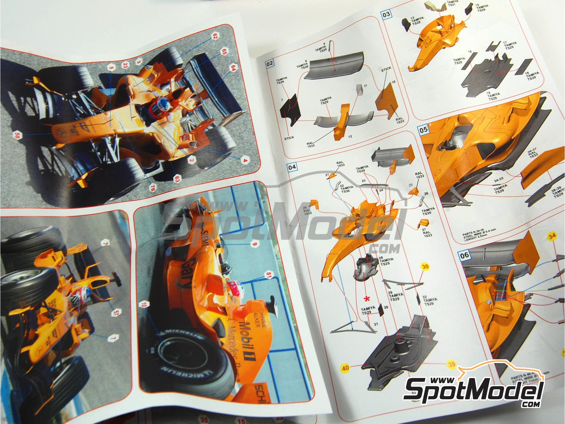 Image 6: McLaren Mercedes MP4/20 Equipo McLaren Racing Limited patrocinado por Siemens - Version de test 2006 | Maqueta de coche en escala&nbsp;1/43 fabricado por Tameo Kits (ref.&nbsp;SLK029)